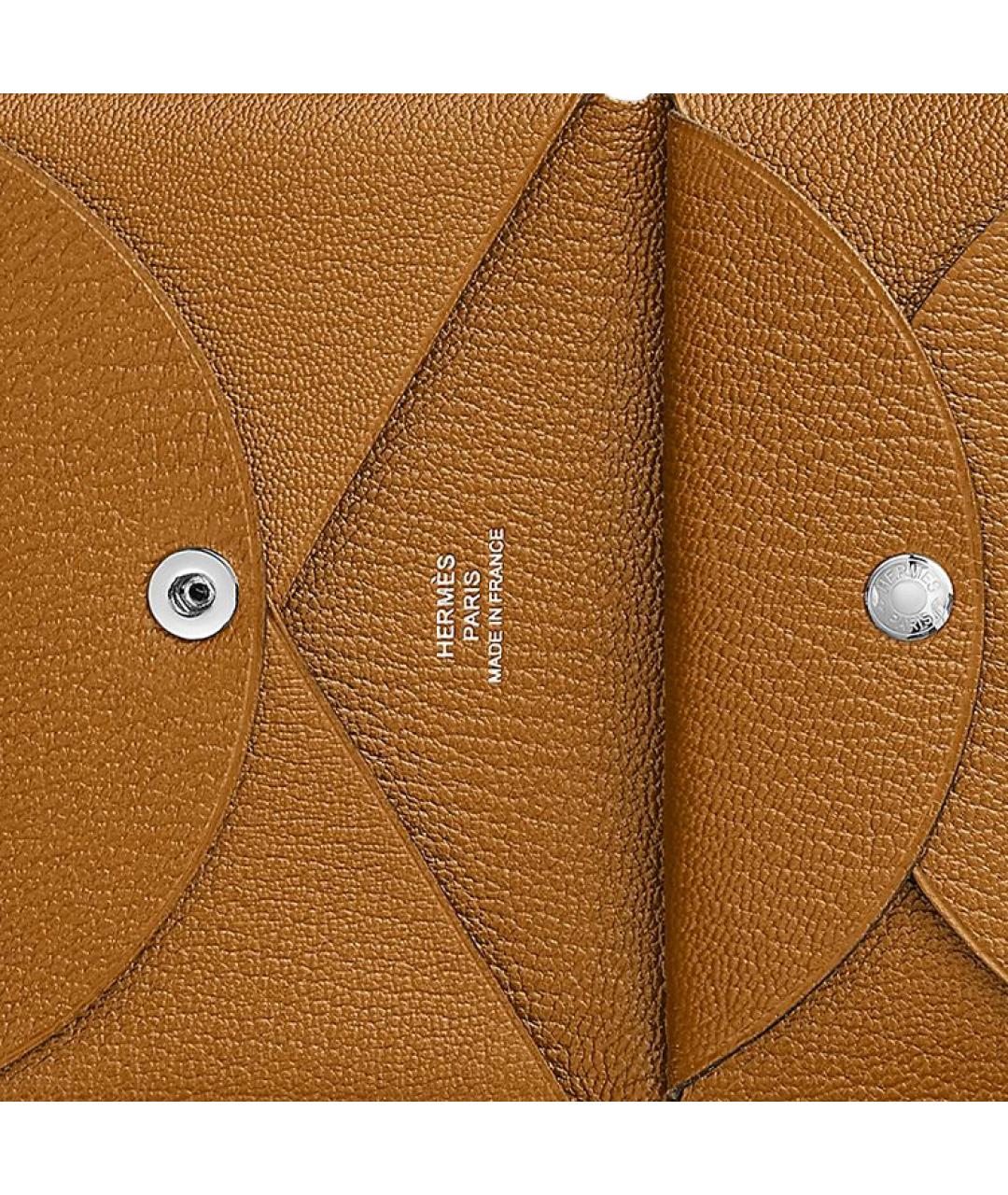 HERMES Коричневый кожаный кардхолдер, фото 3