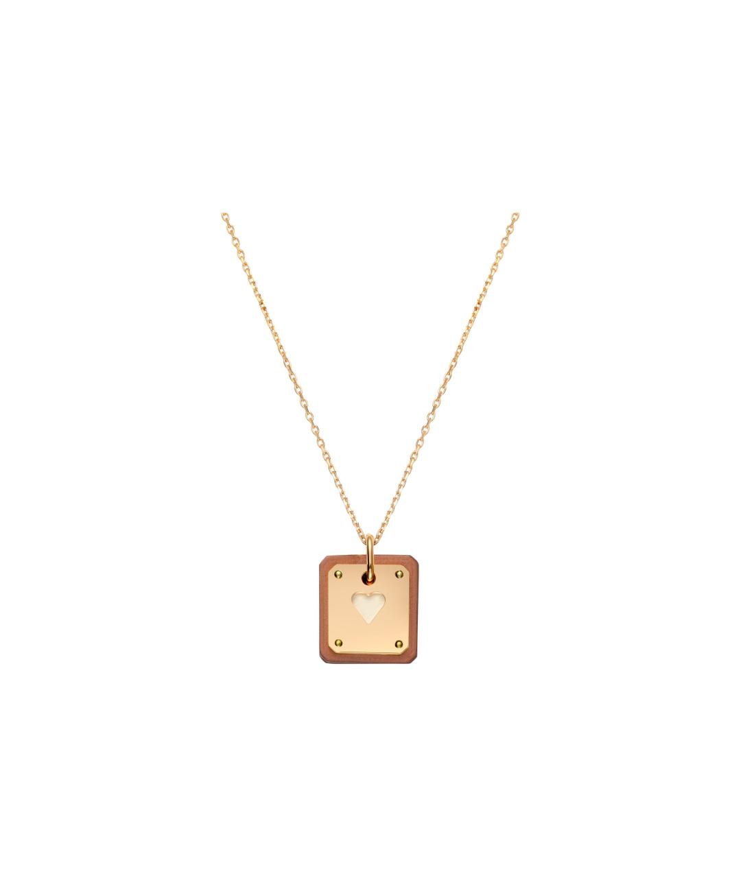 HERMES Коричневая металлическая цепочка, фото 1