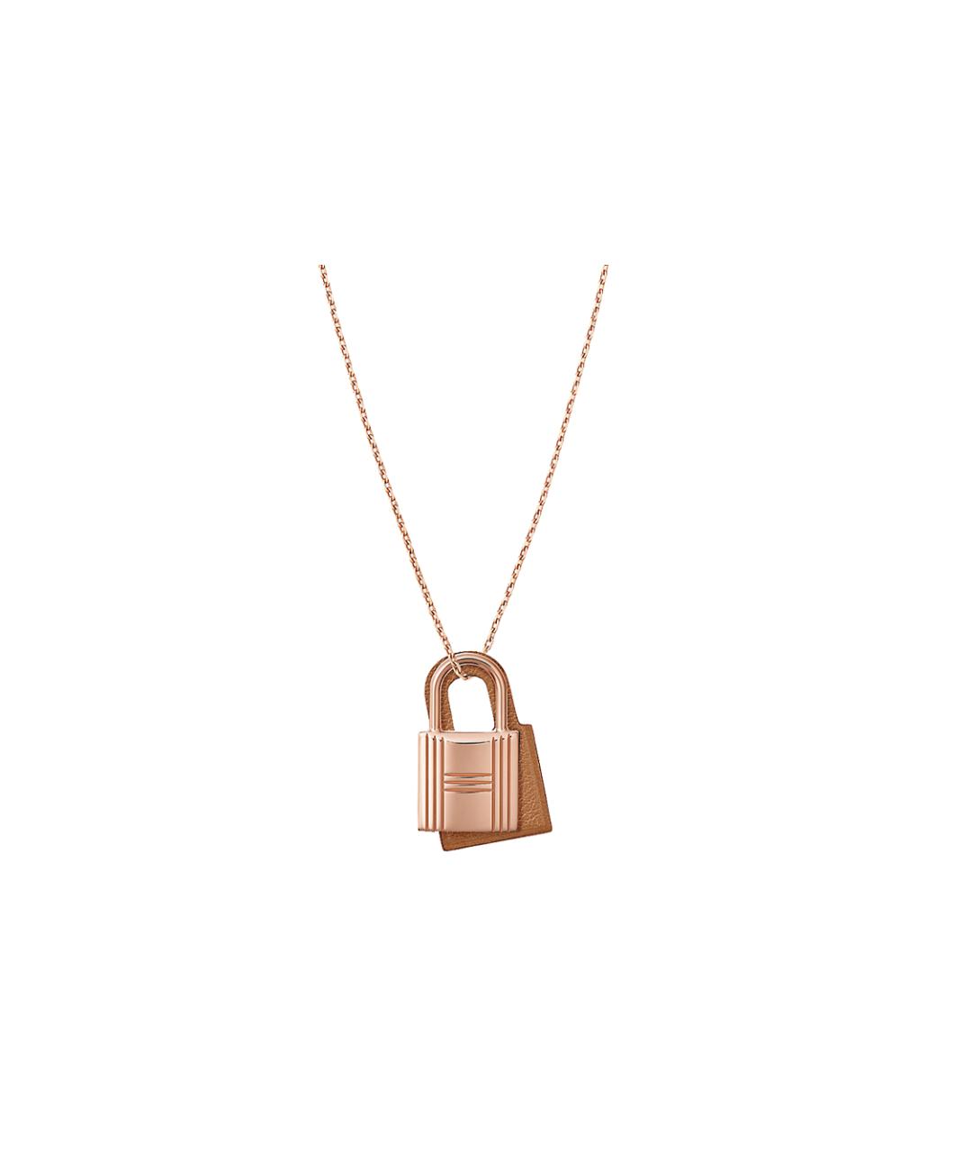 HERMES Розовая металлическая цепочка, фото 1