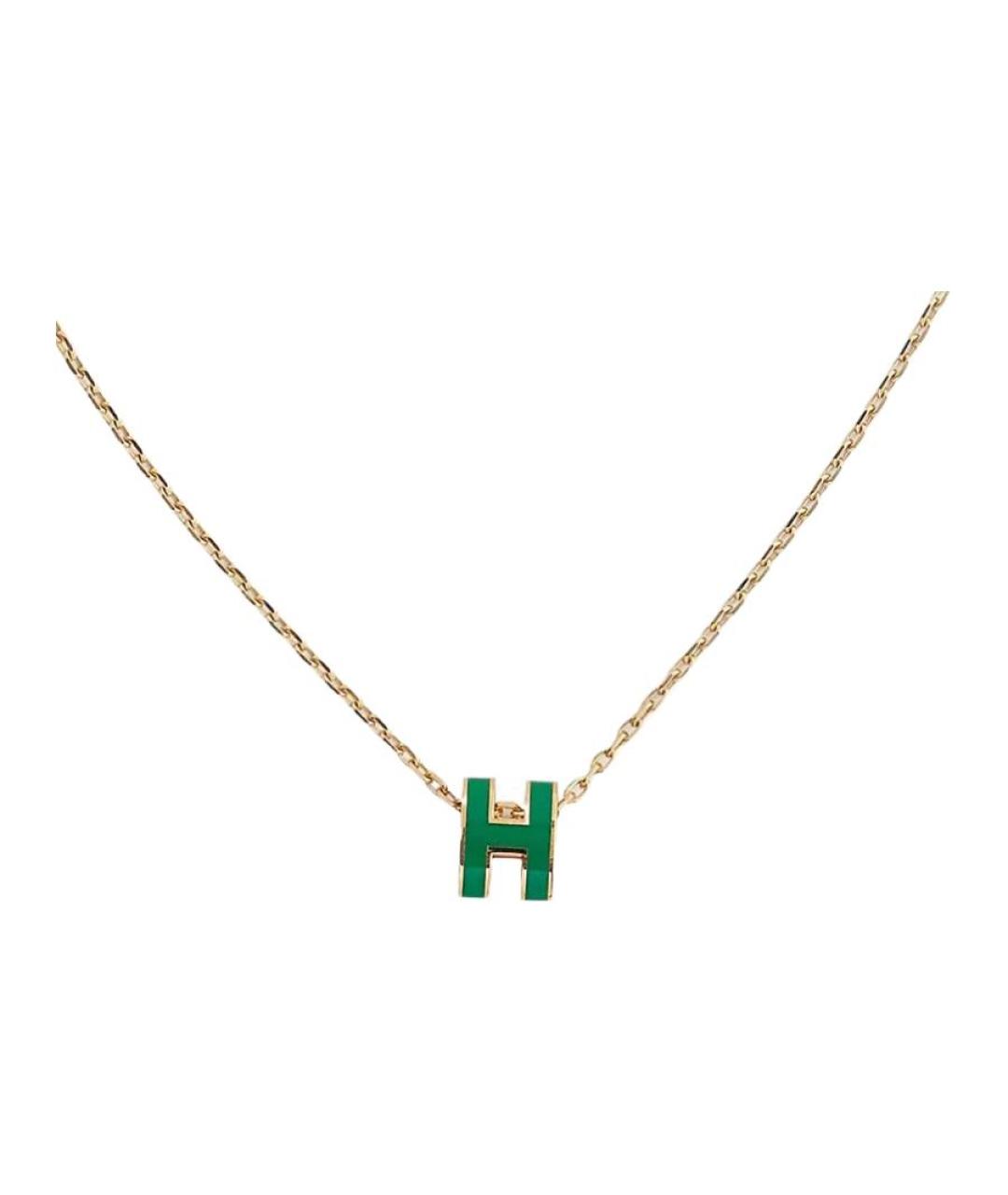 HERMES Зеленая металлическая цепочка, фото 1