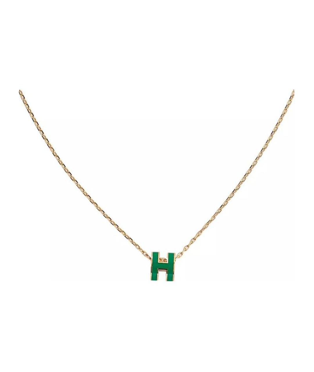 HERMES Зеленая металлическая цепочка, фото 3