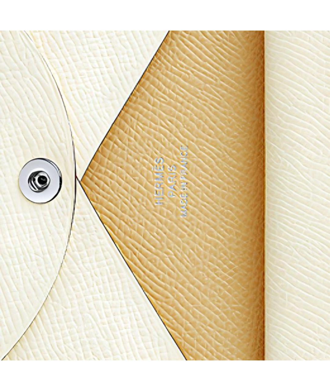 HERMES Белый кожаный кардхолдер, фото 5