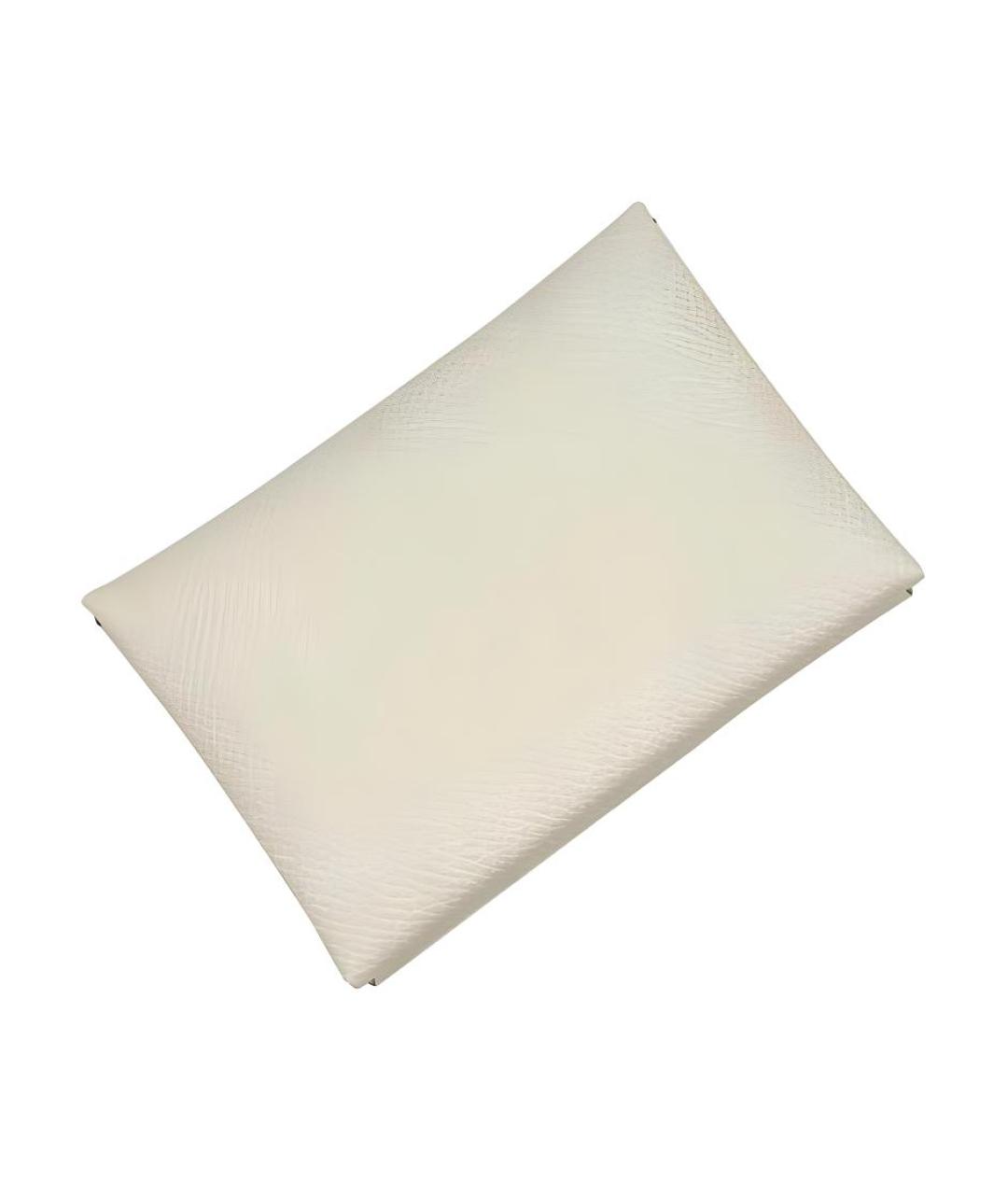 HERMES Белый кожаный кардхолдер, фото 2