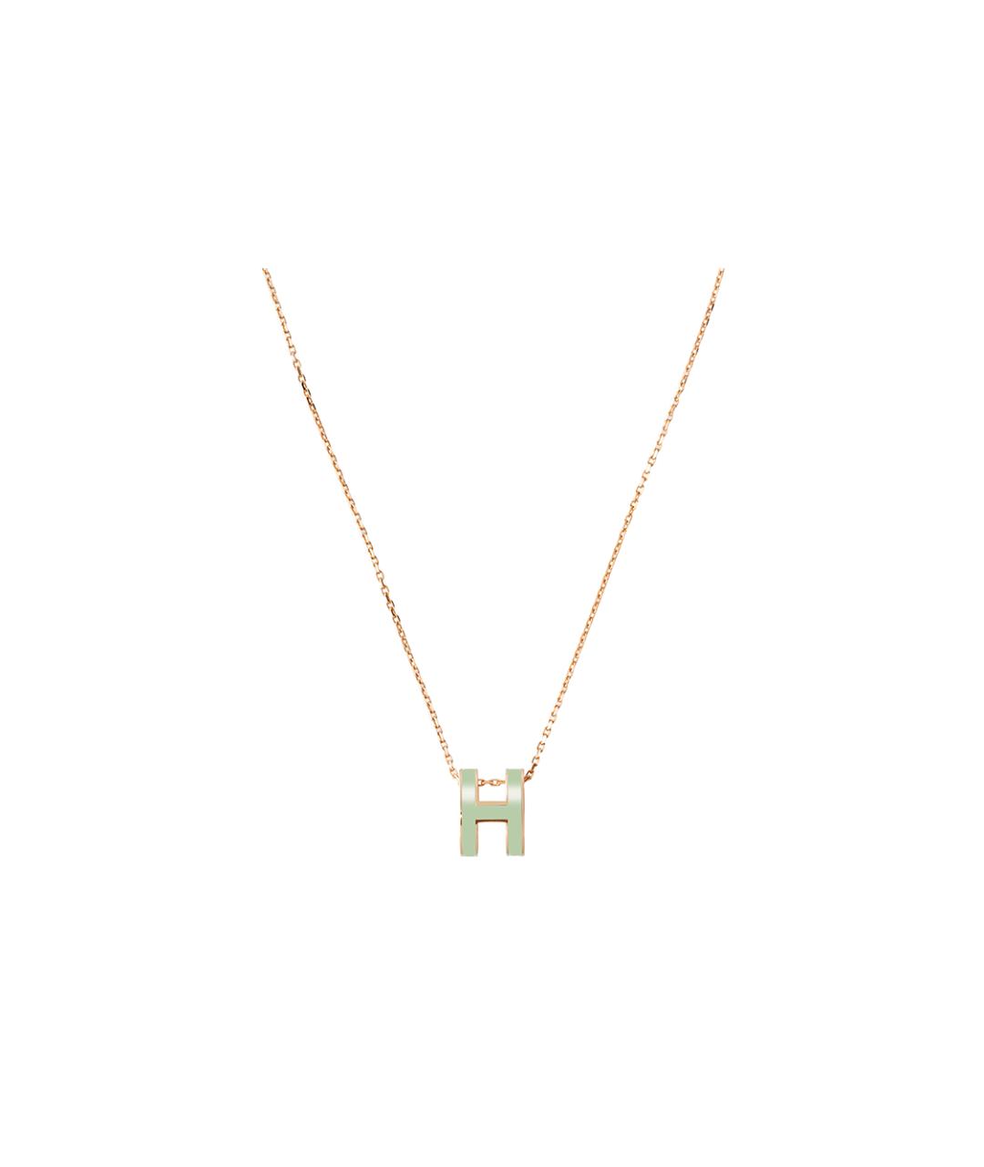 HERMES Салатовая металлическая подвеска, фото 1