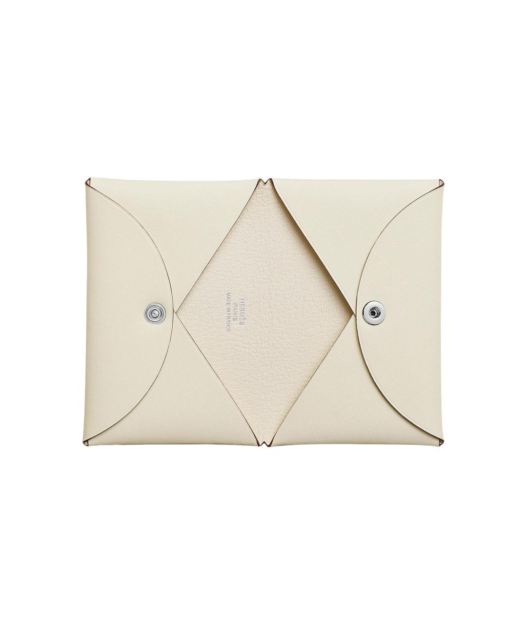 HERMES Белый кожаный кардхолдер, фото 3