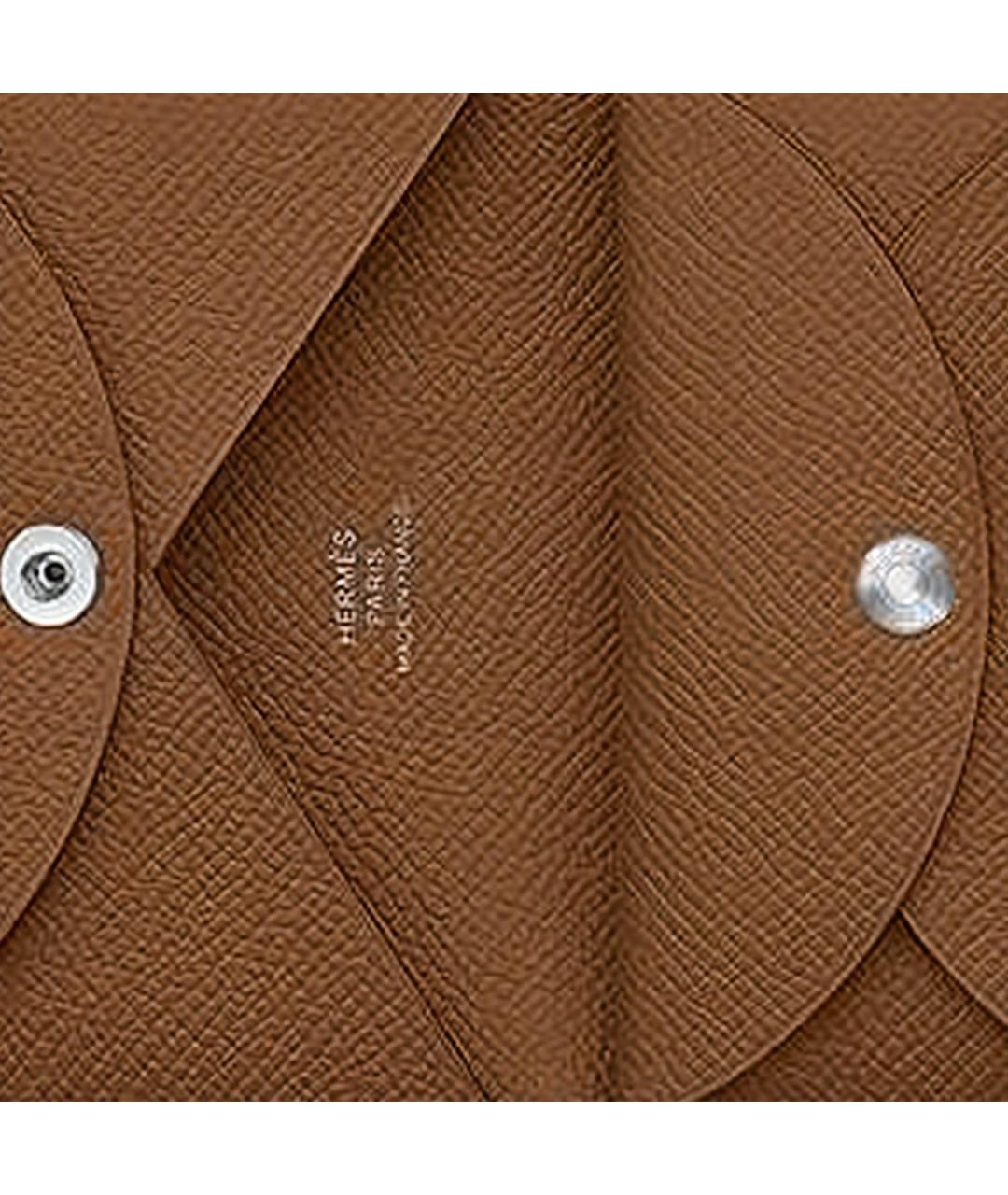 HERMES Коричневый кожаный кардхолдер, фото 4