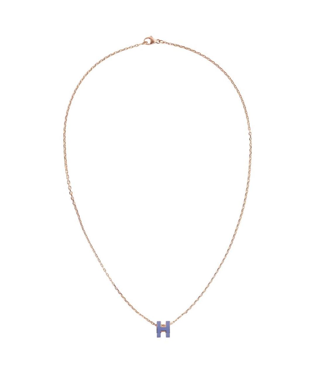 HERMES Фиолетовая металлическая подвеска, фото 3
