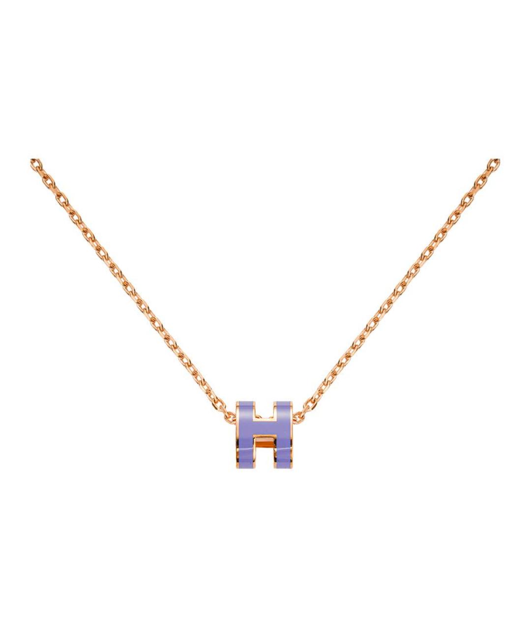 HERMES Фиолетовая металлическая подвеска, фото 1