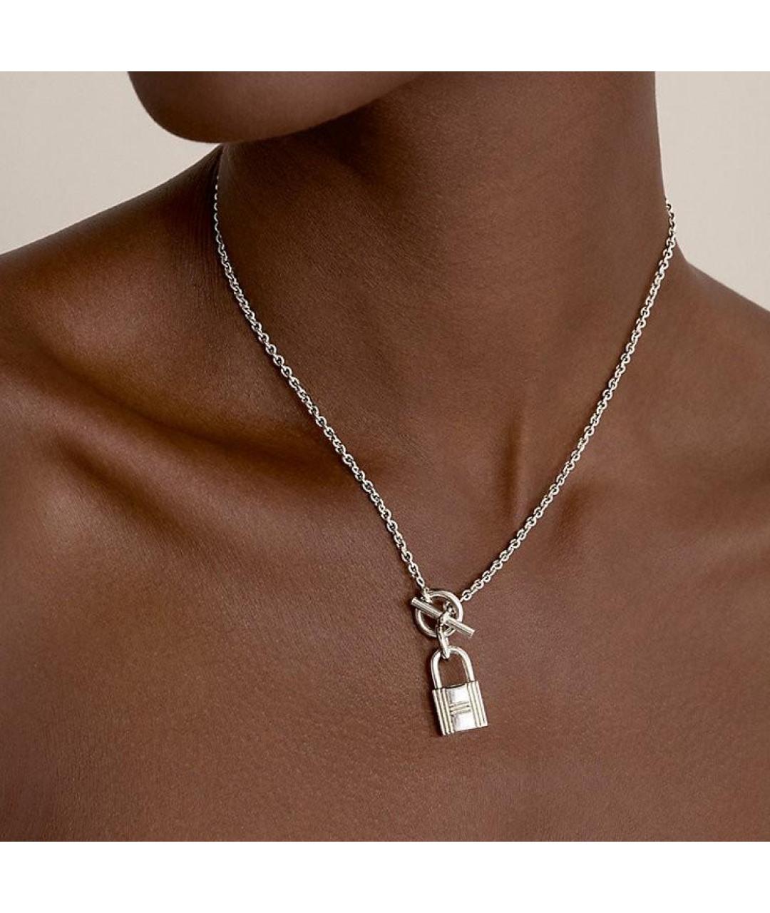 HERMES Серебряная металлическая цепочка, фото 3