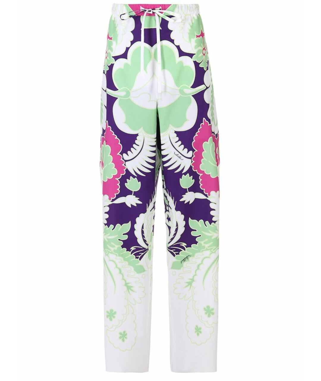 VALENTINO GARAVANI Мульти хлопковые брюки широкие, фото 1