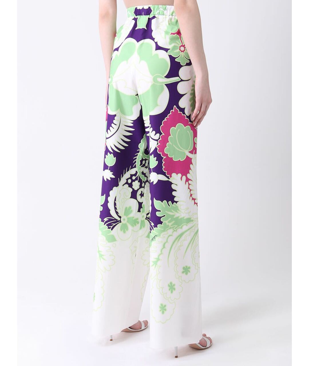 VALENTINO GARAVANI Мульти хлопковые брюки широкие, фото 3