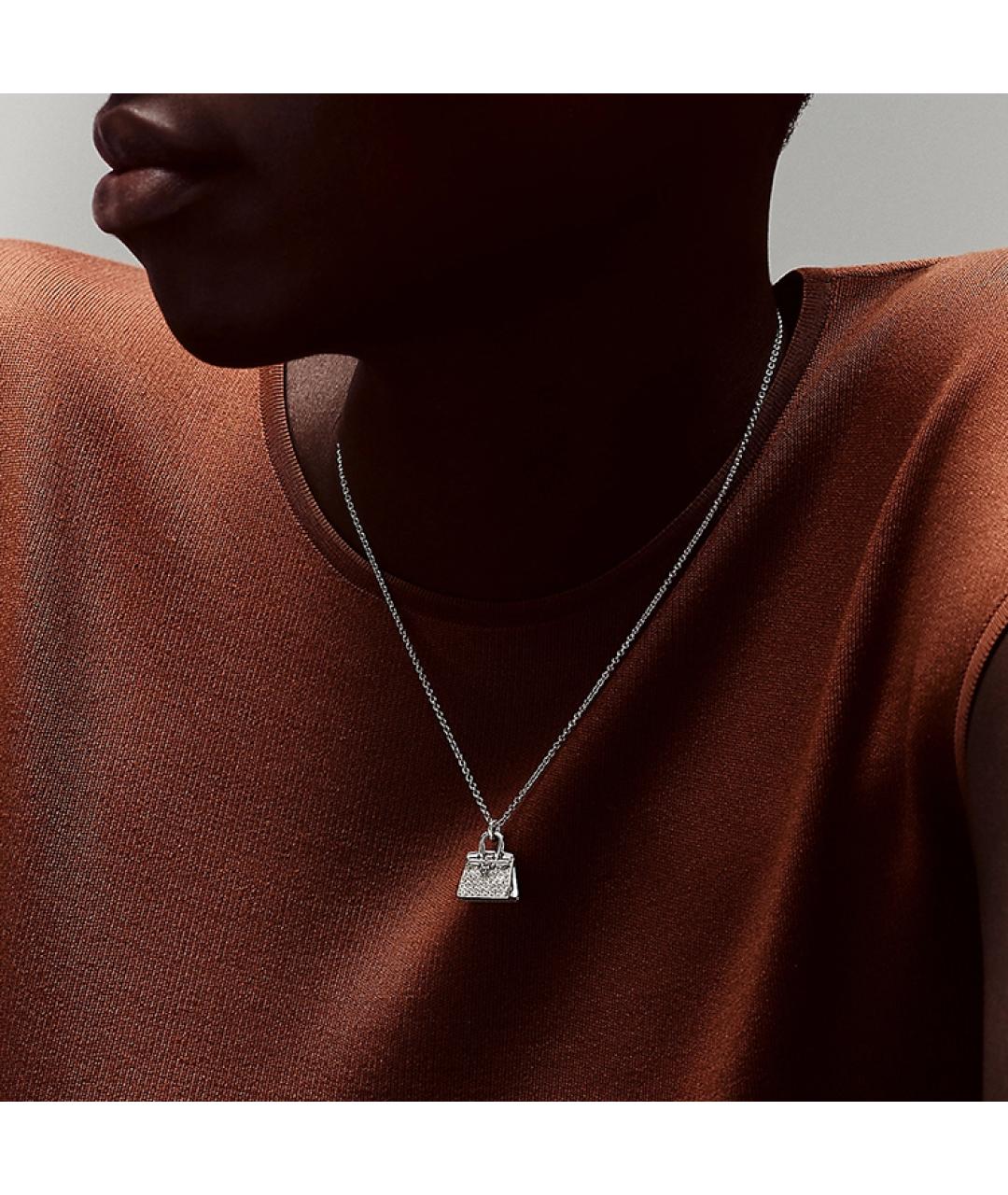 HERMES Серебряная цепочка из белого золота, фото 4