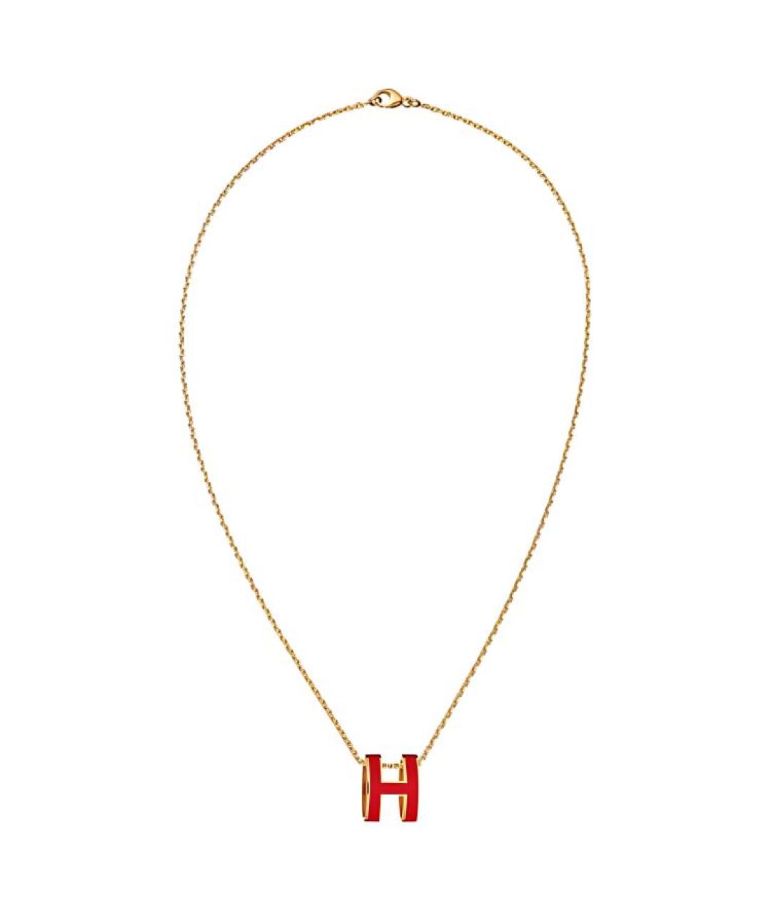 HERMES Красная металлическая подвеска, фото 2