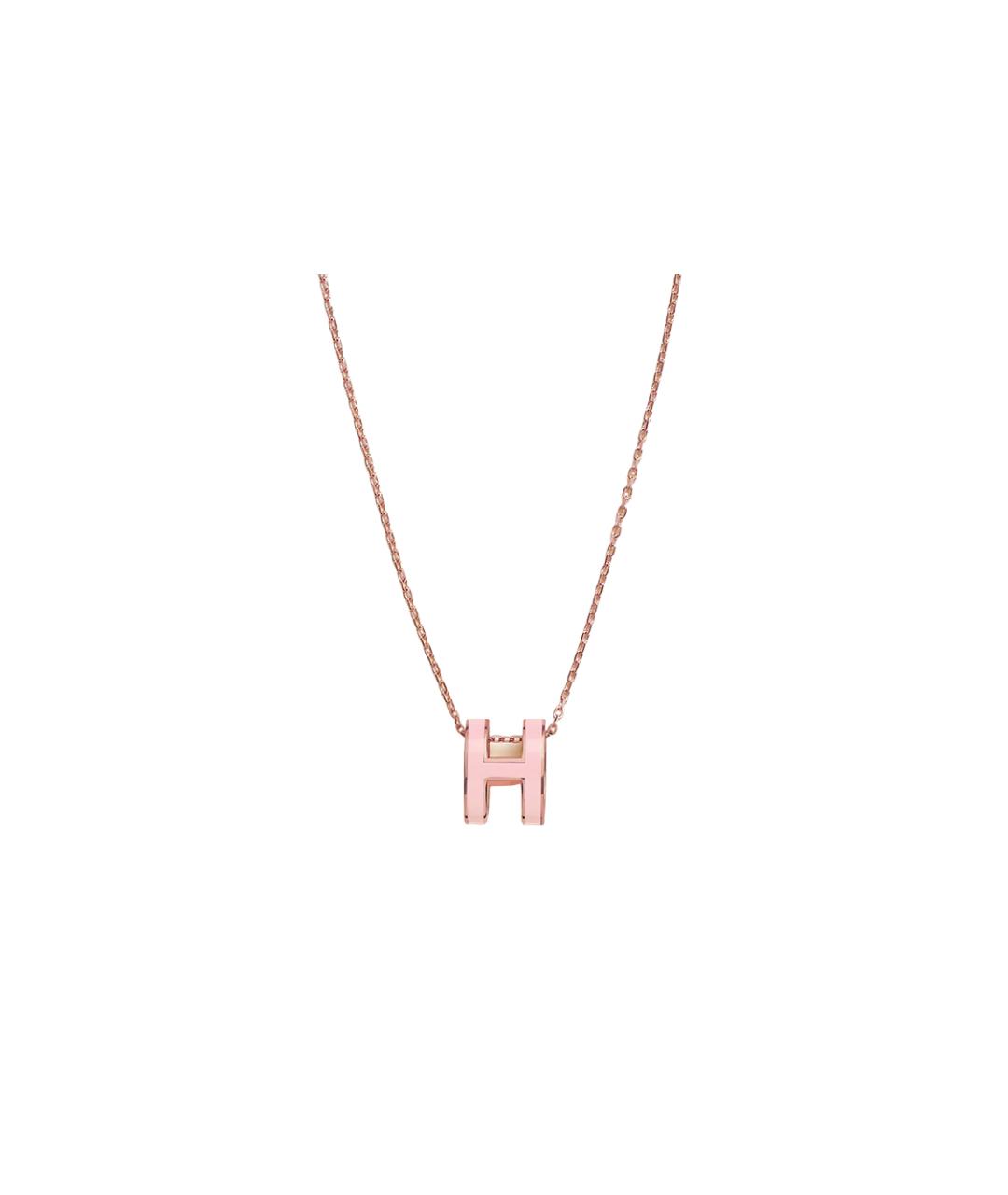 HERMES Розовая металлическая цепочка, фото 1