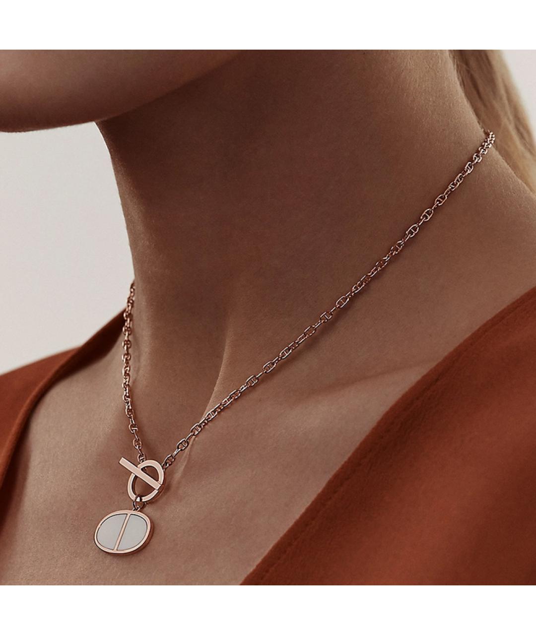HERMES Розовая цепочка из розового золота, фото 3