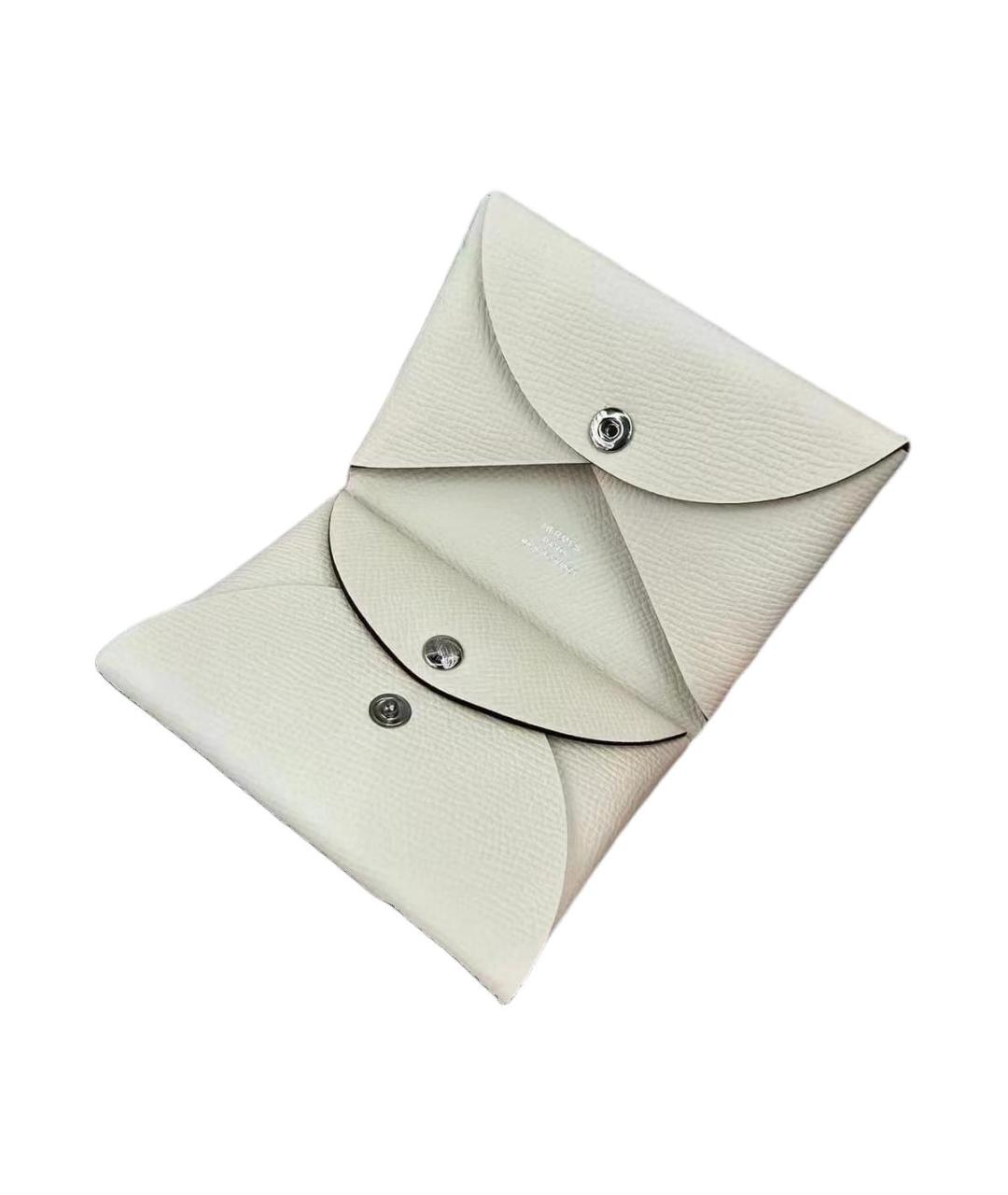 HERMES Белый кожаный кардхолдер, фото 3