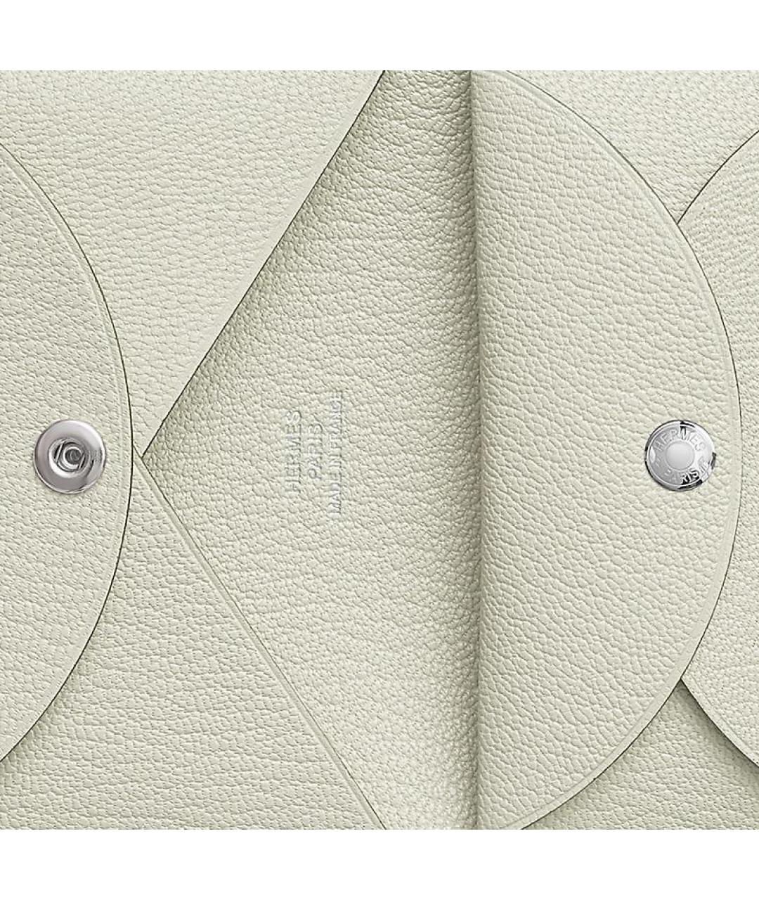 HERMES Белый кожаный кардхолдер, фото 4