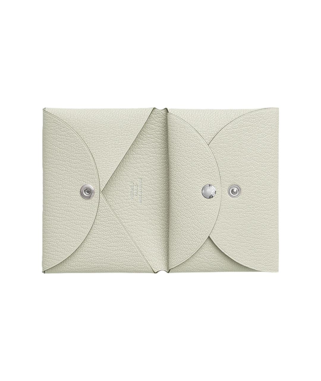 HERMES Белый кожаный кардхолдер, фото 2