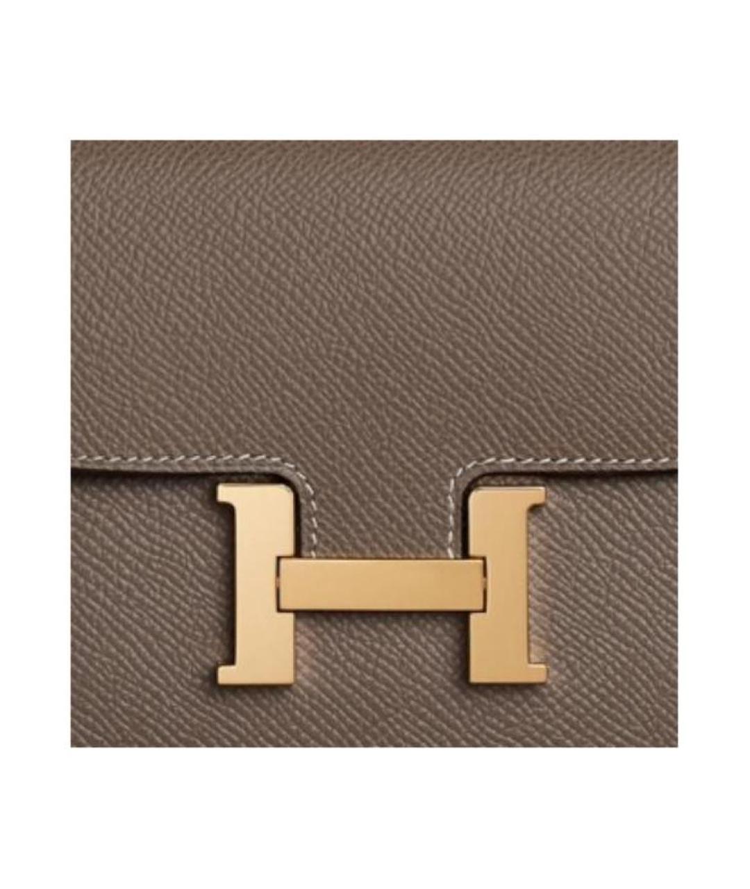 HERMES Коричневый кожаный кошелек, фото 4