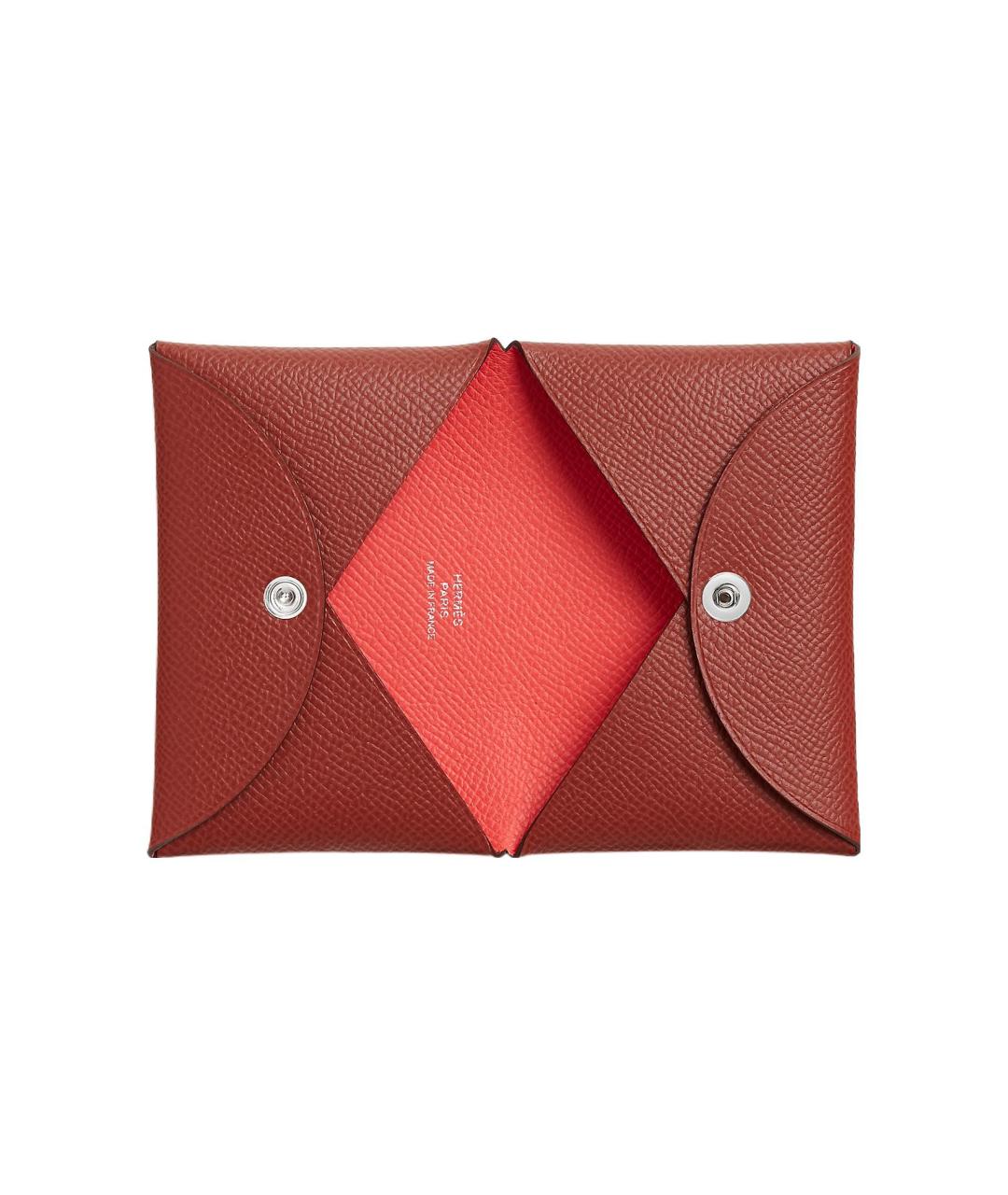 HERMES Красный кожаный кардхолдер, фото 2