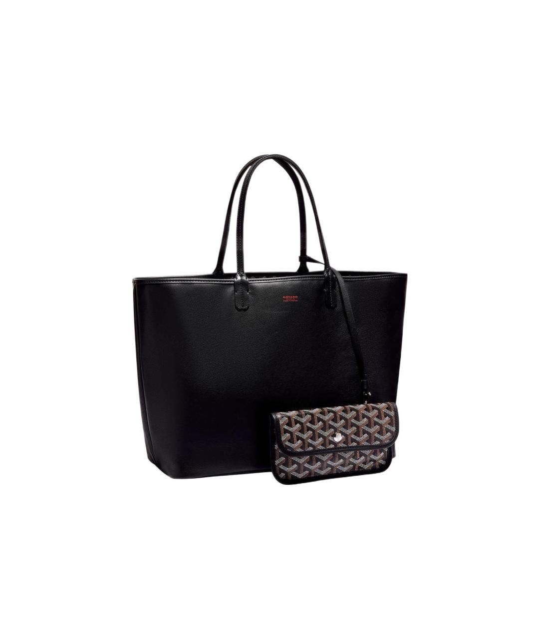 GOYARD Черная кожаная сумка через плечо, фото 1