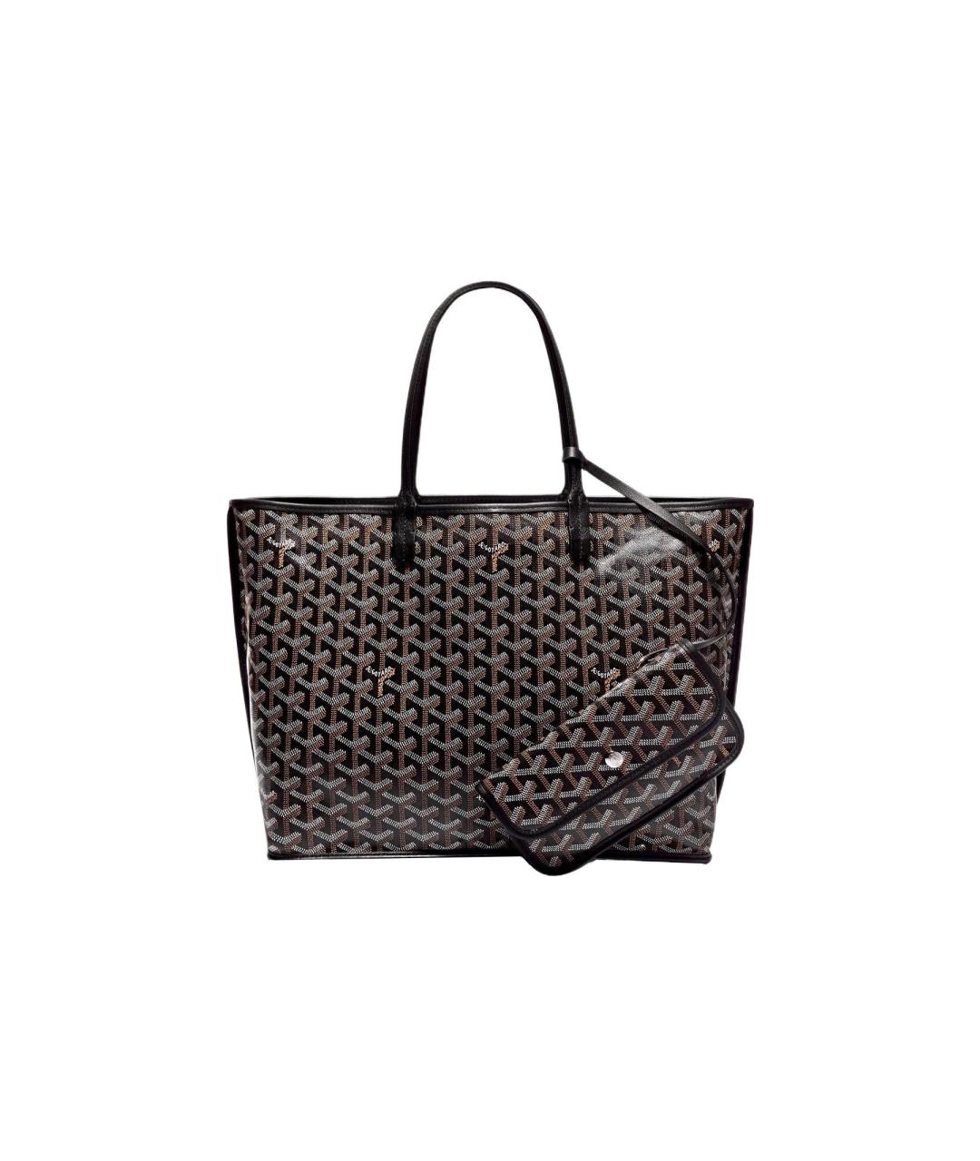 GOYARD Черная кожаная сумка через плечо, фото 2