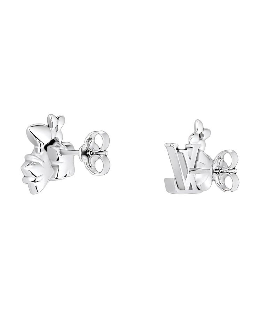 LOUIS VUITTON Серебряные металлические серьги, фото 3
