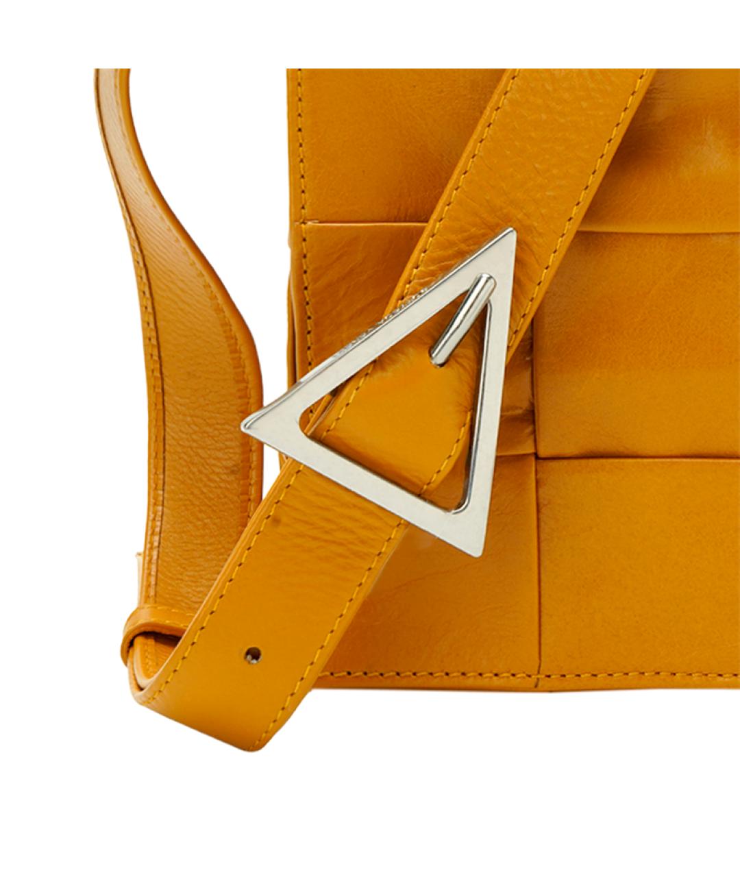 BOTTEGA VENETA Оранжевая кожаная сумка через плечо, фото 9