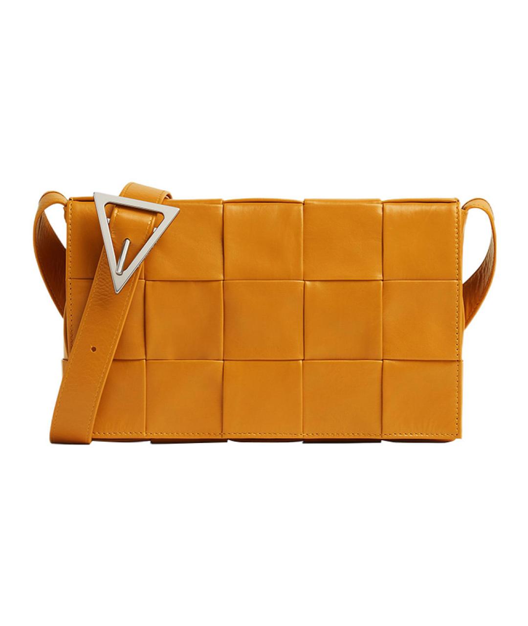 BOTTEGA VENETA Оранжевая кожаная сумка через плечо, фото 1