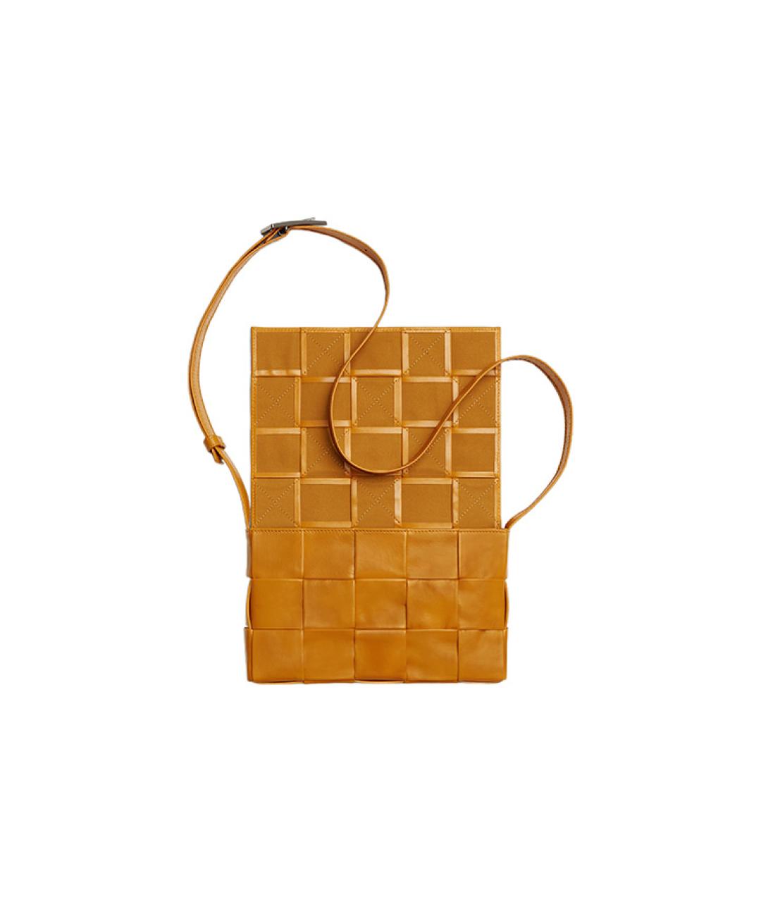 BOTTEGA VENETA Оранжевая кожаная сумка через плечо, фото 8