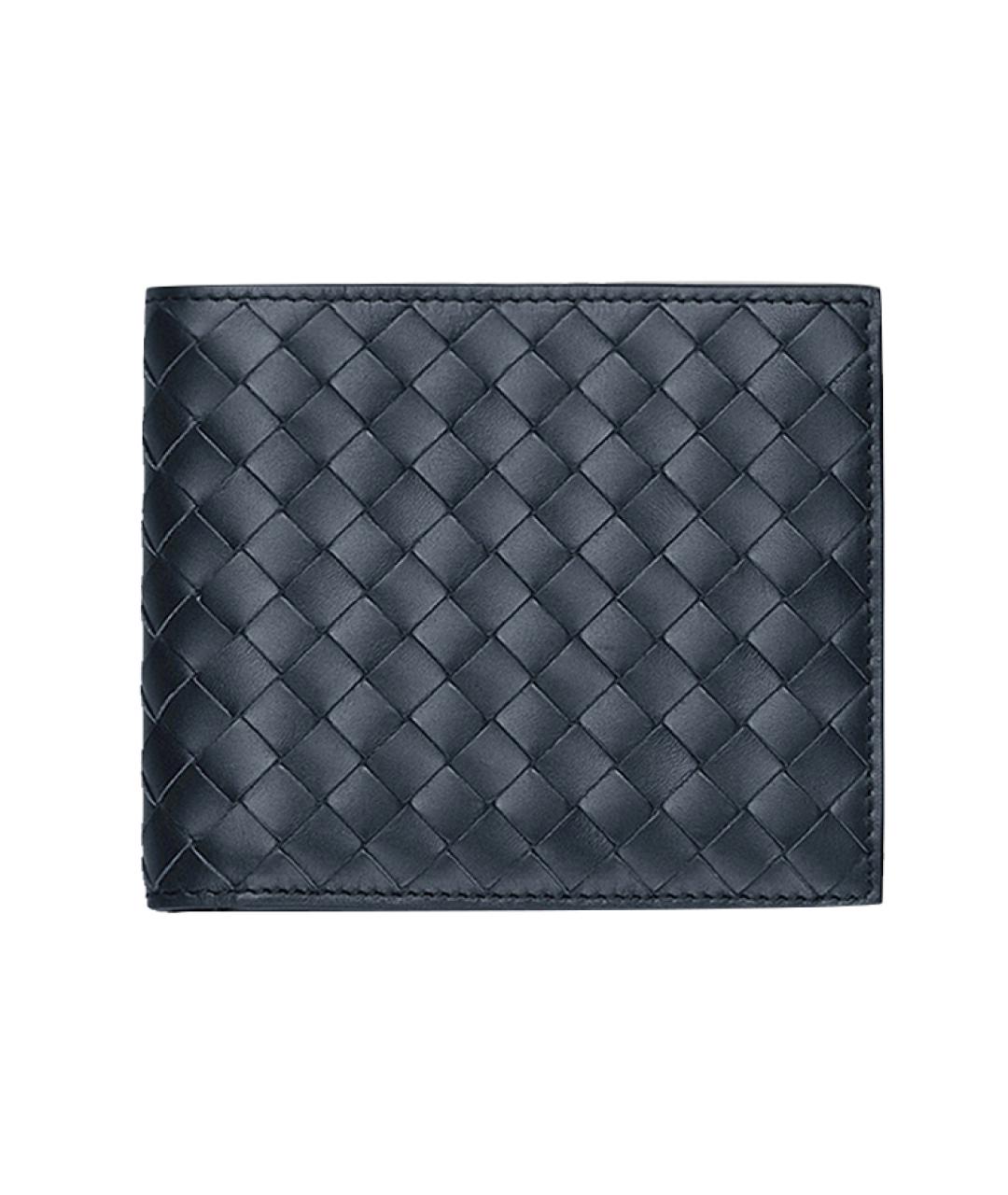 BOTTEGA VENETA Темно-синий кожаный кошелек, фото 1
