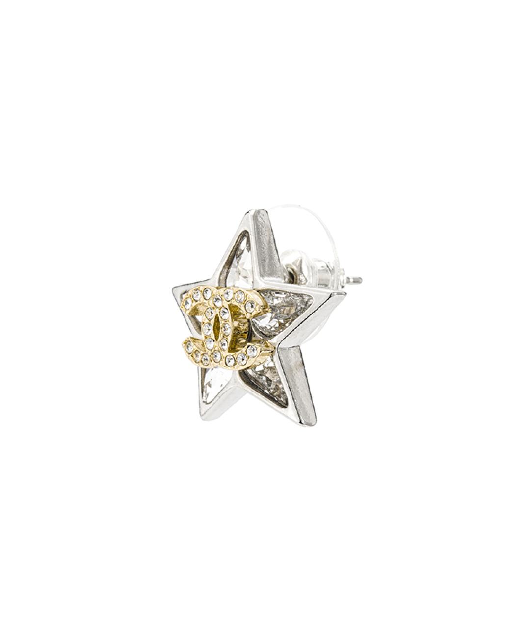 CHANEL Серебряные металлические серьги, фото 2