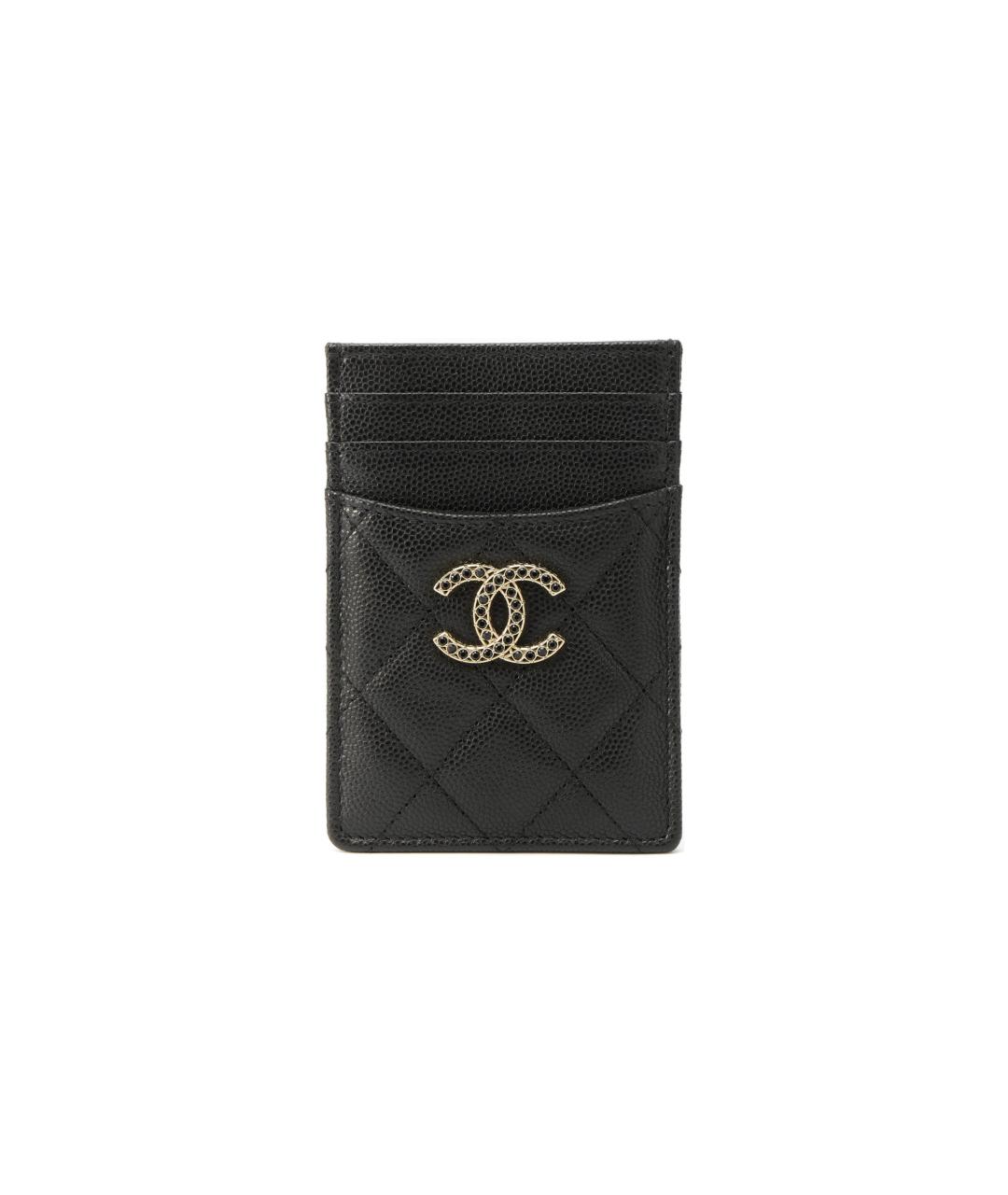 CHANEL Черный кожаный кардхолдер, фото 1