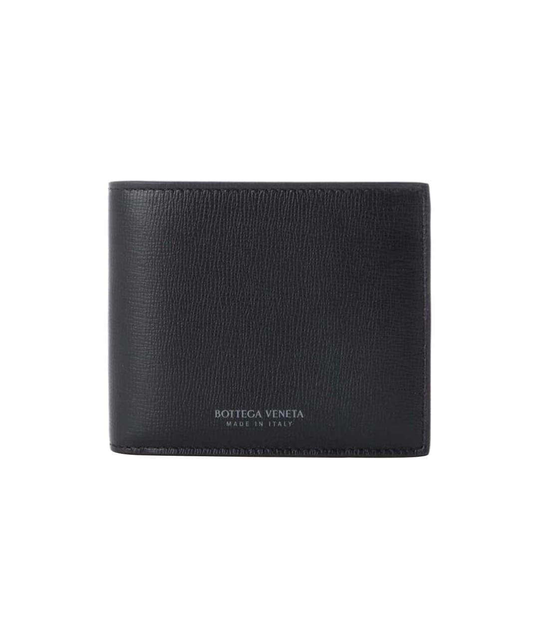 BOTTEGA VENETA Черный кожаный кошелек, фото 1