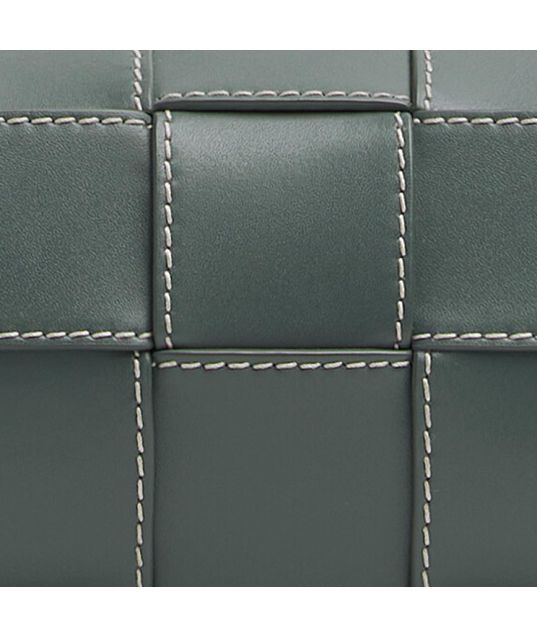 BOTTEGA VENETA Серая кожаная сумка на плечо, фото 5