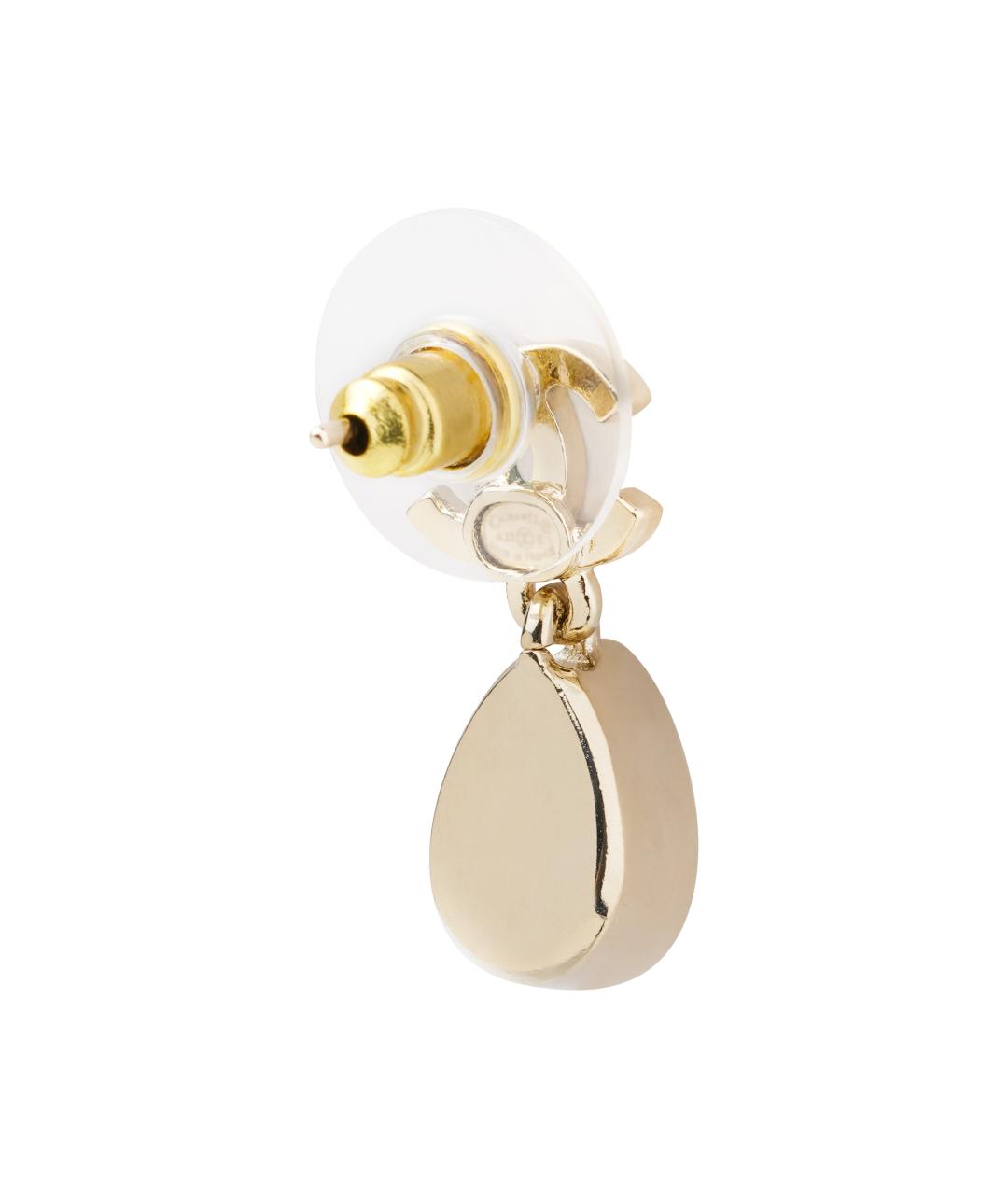 CHANEL Золотые металлические серьги, фото 3