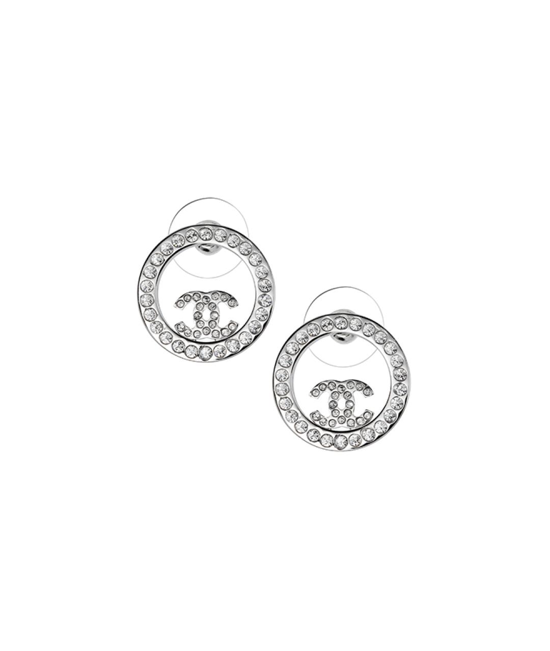 CHANEL Серебряные металлические серьги, фото 1