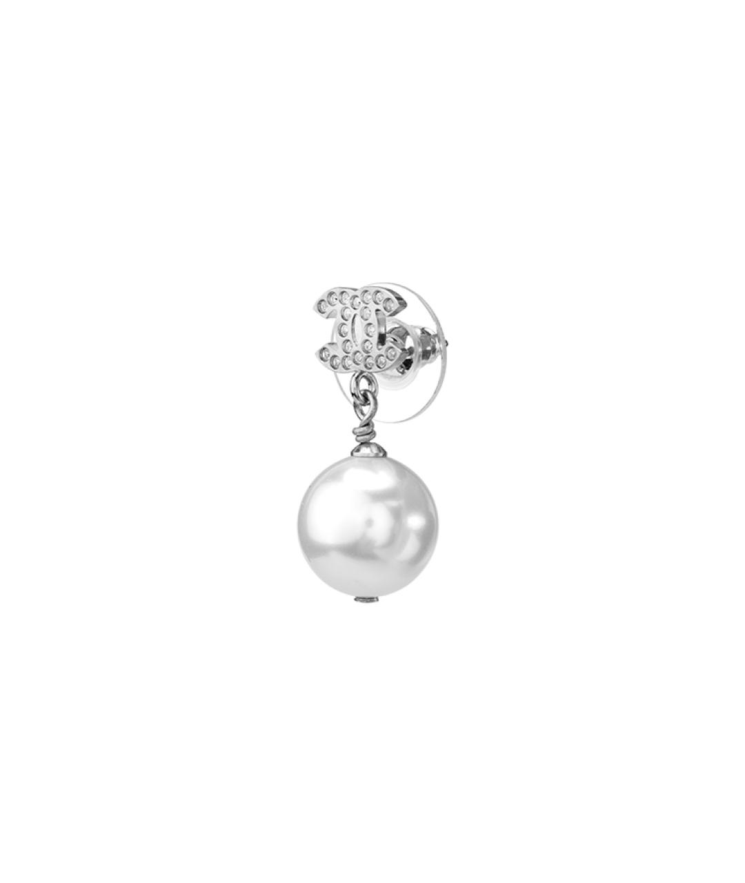 CHANEL Серебряные металлические серьги, фото 3