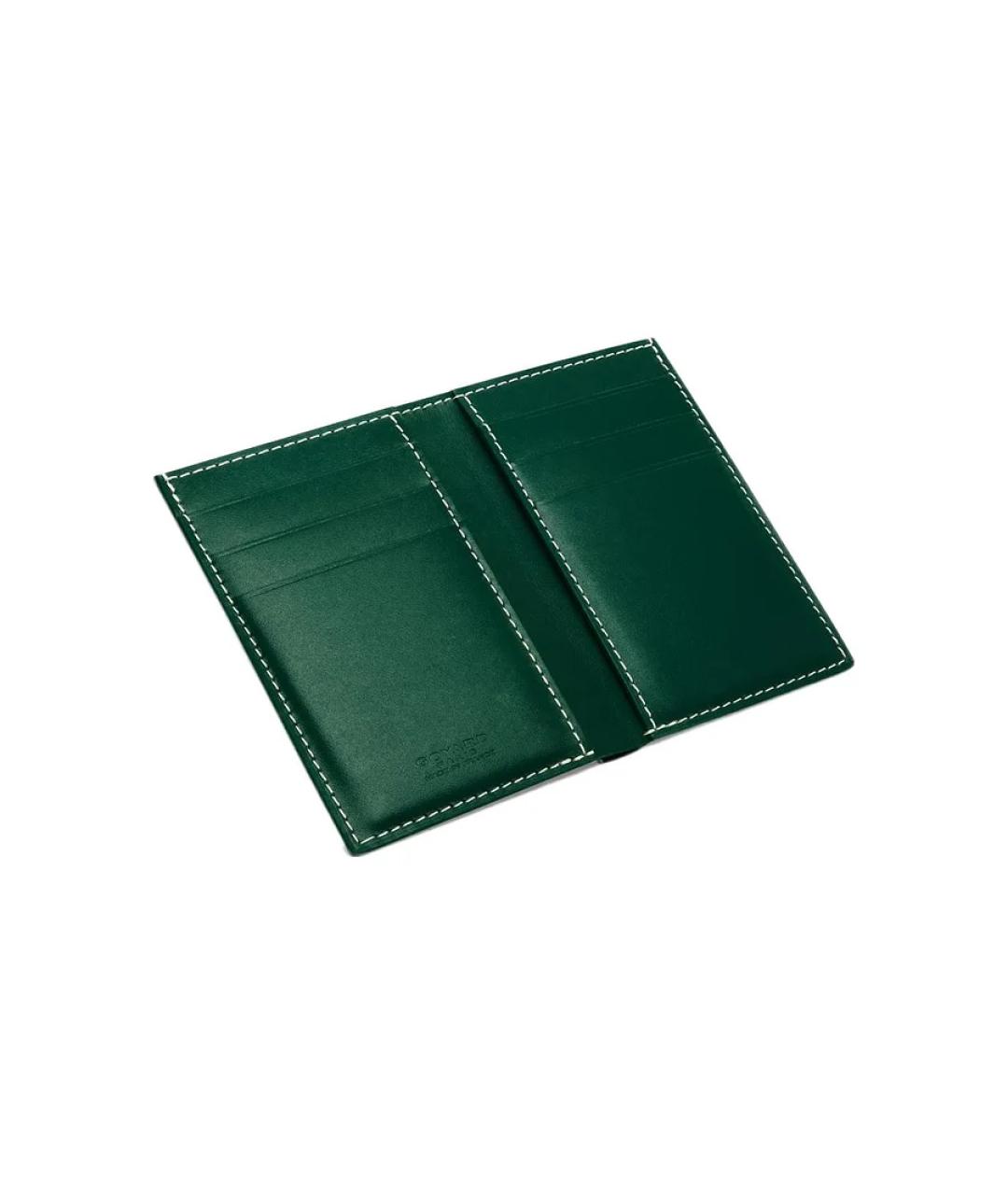 GOYARD Зеленый кожаный кардхолдер, фото 2