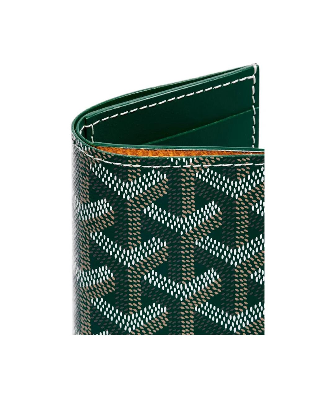 GOYARD Зеленый кожаный кардхолдер, фото 3
