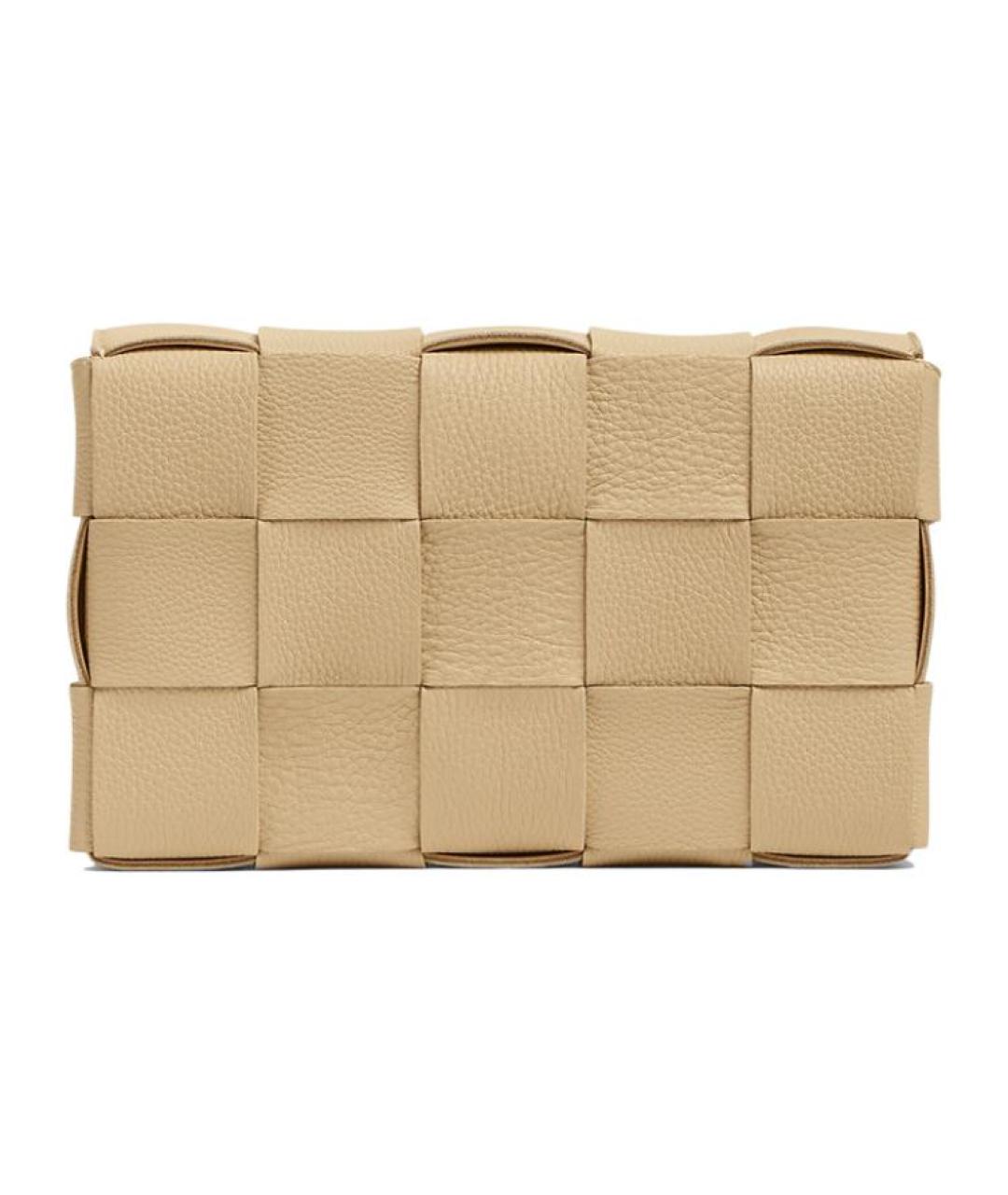 BOTTEGA VENETA Бежевая кожаная сумка через плечо, фото 3