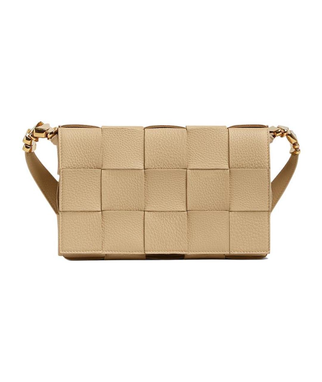 BOTTEGA VENETA Бежевая кожаная сумка через плечо, фото 1