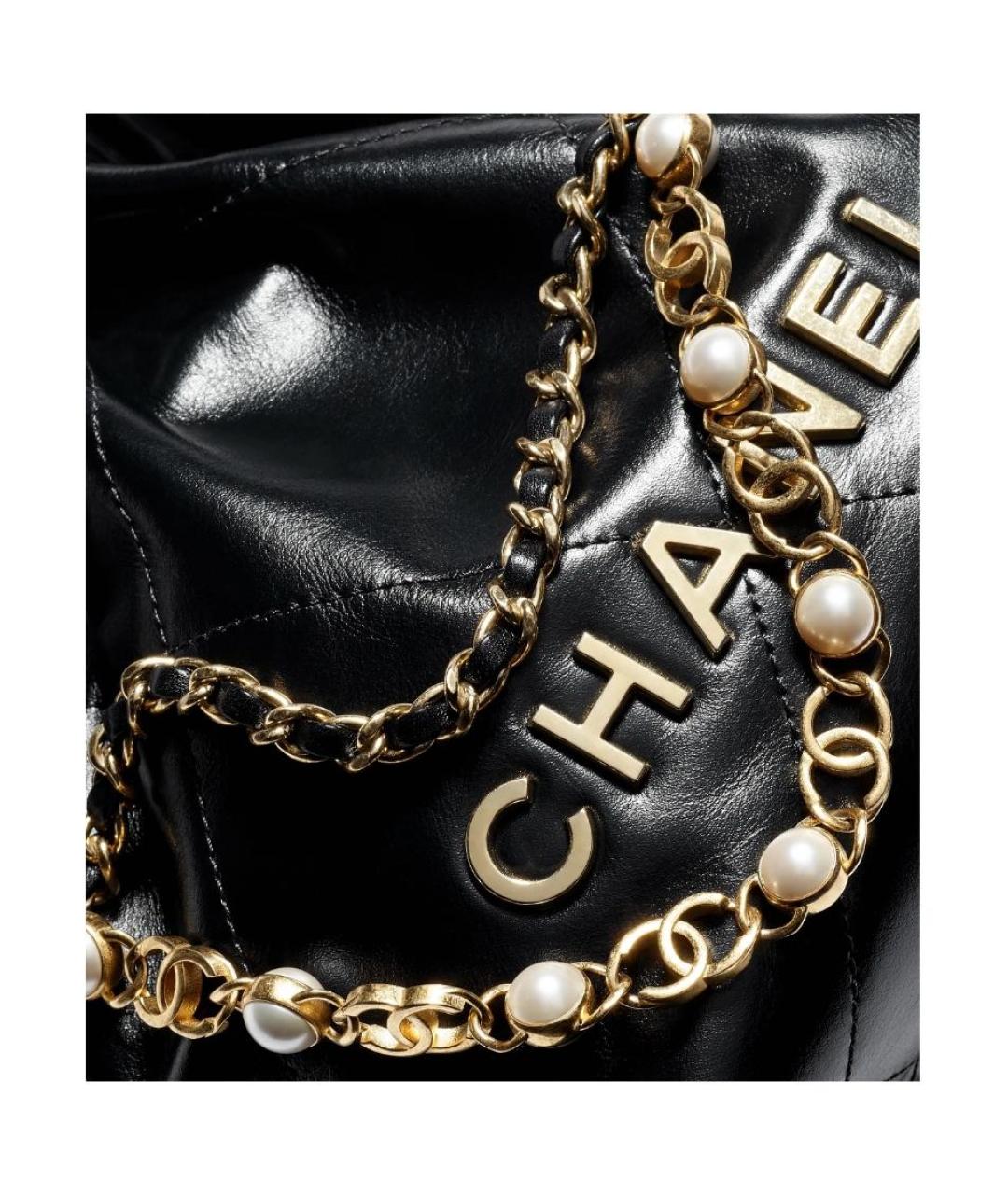 CHANEL Черная кожаная сумка через плечо, фото 4