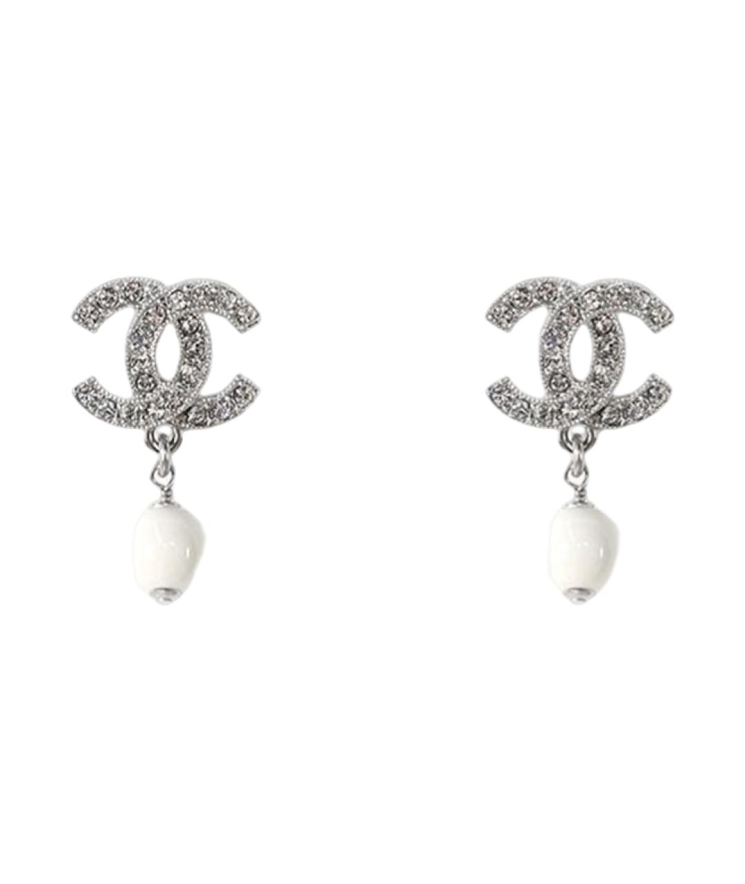 CHANEL Серебряные металлические серьги, фото 1