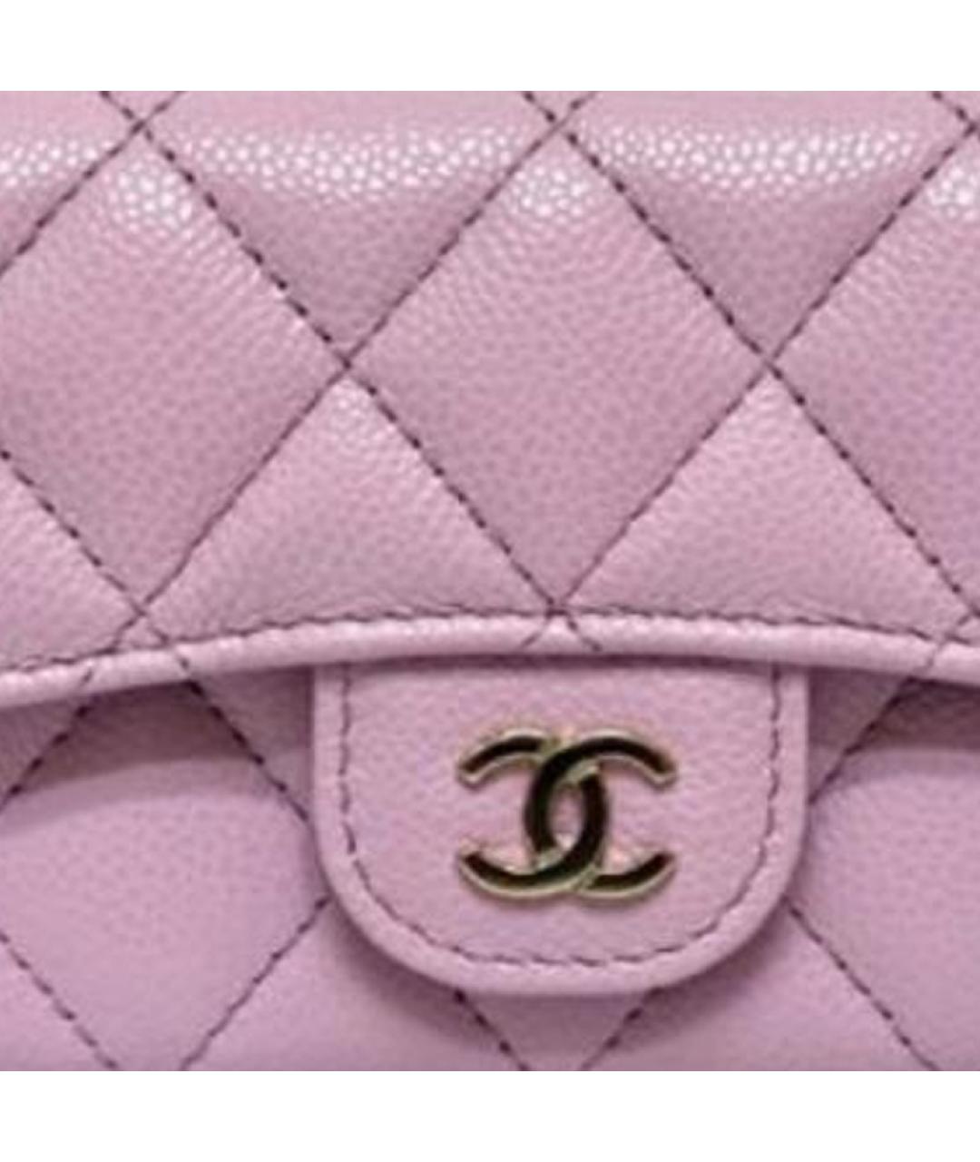 CHANEL Розовый кошелек, фото 4