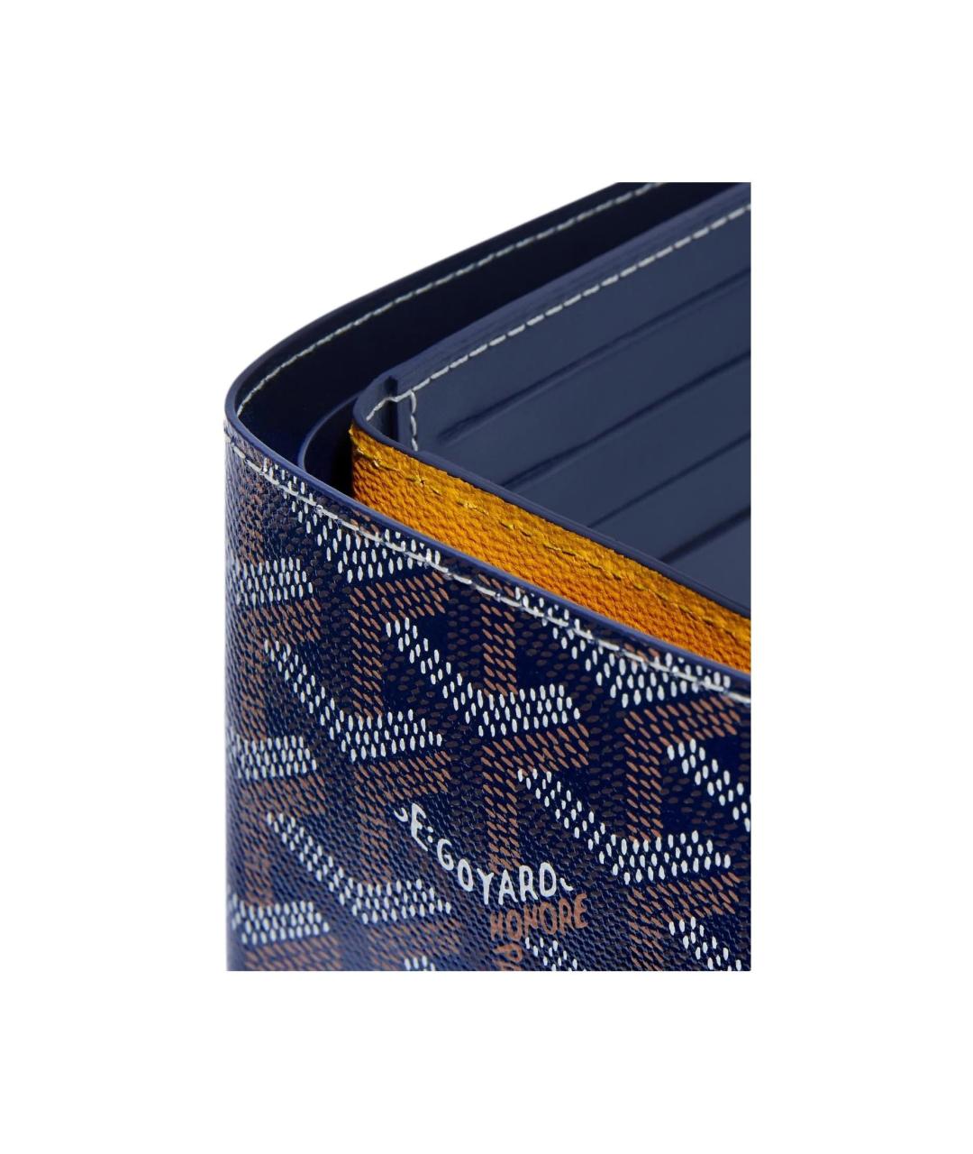 GOYARD Темно-синий кожаный кошелек, фото 3