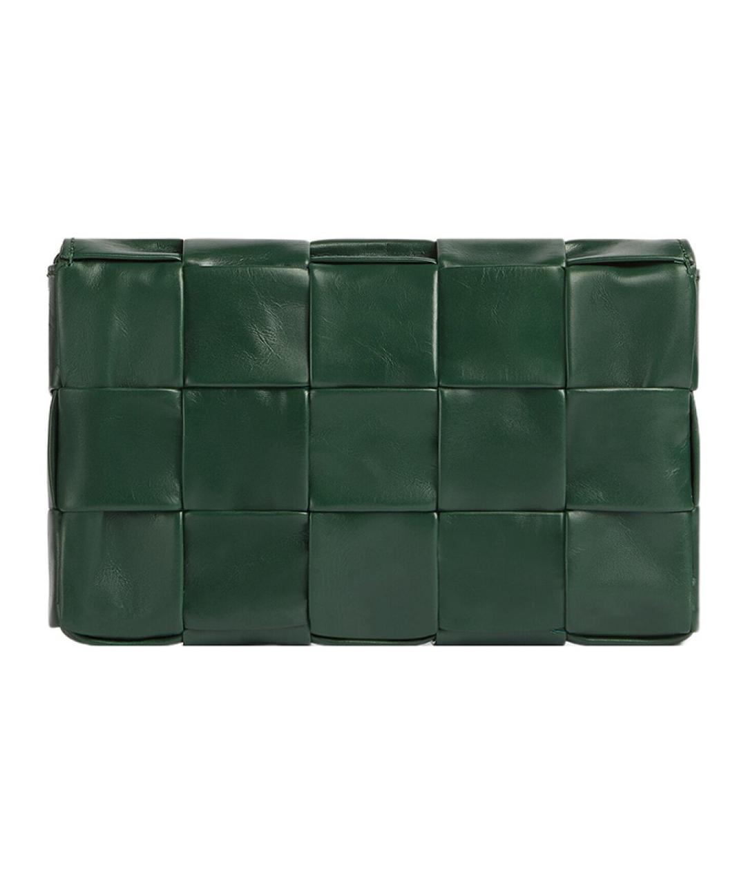BOTTEGA VENETA Зеленая кожаная сумка на плечо, фото 3