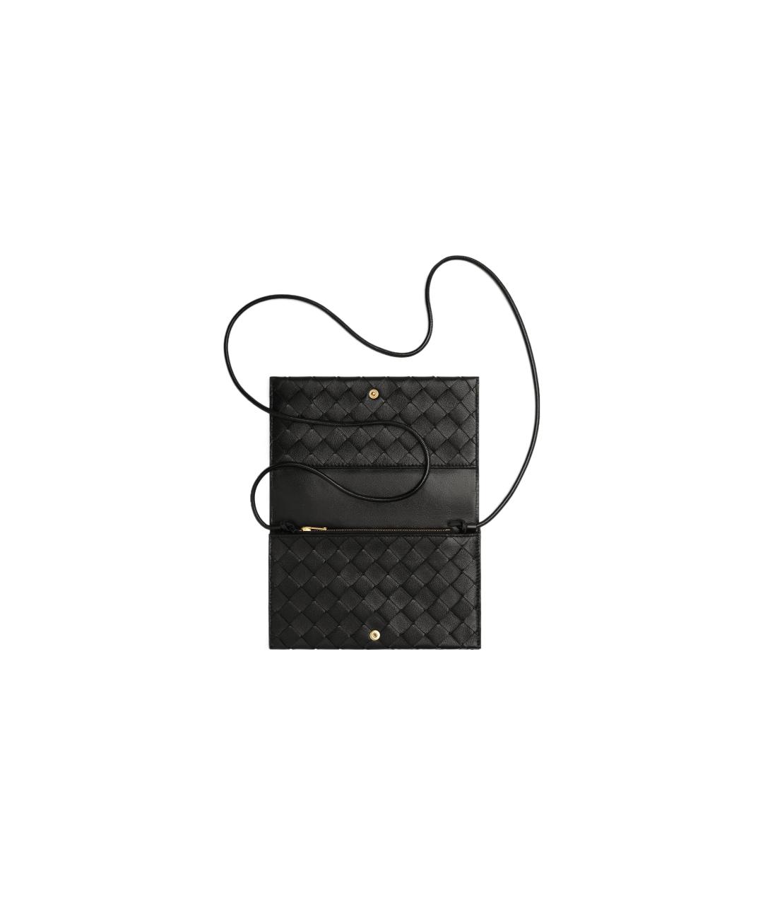 BOTTEGA VENETA Черный кожаный кошелек, фото 2