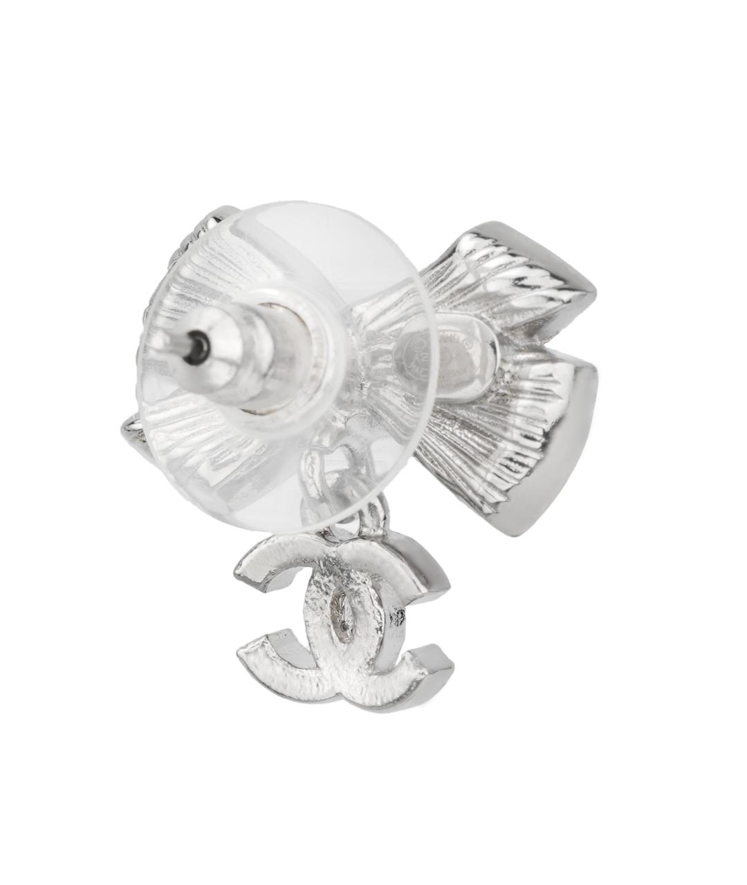 CHANEL Серебряные металлические серьги, фото 3