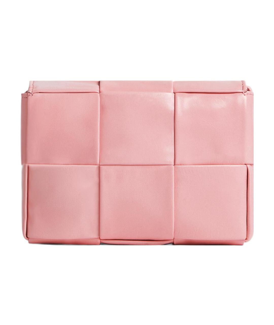 BOTTEGA VENETA Розовая кожаная сумка на плечо, фото 3